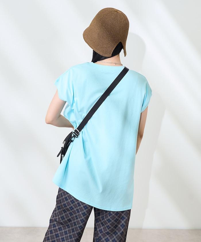 法式寬鬆袖長款上衣