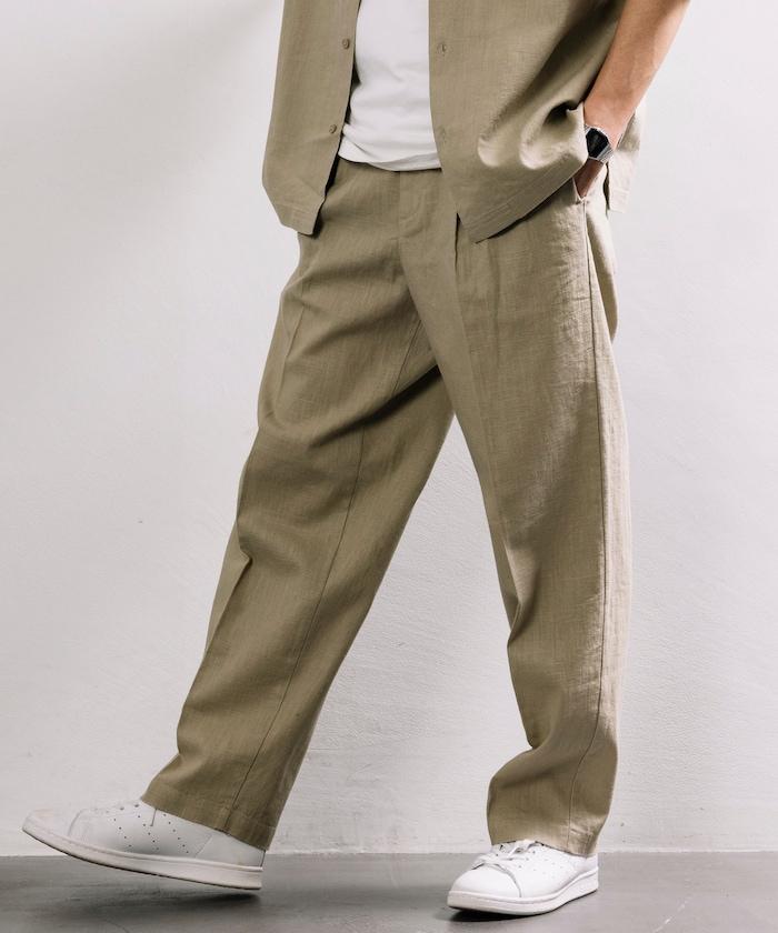 亞麻棉輕便休閒褲