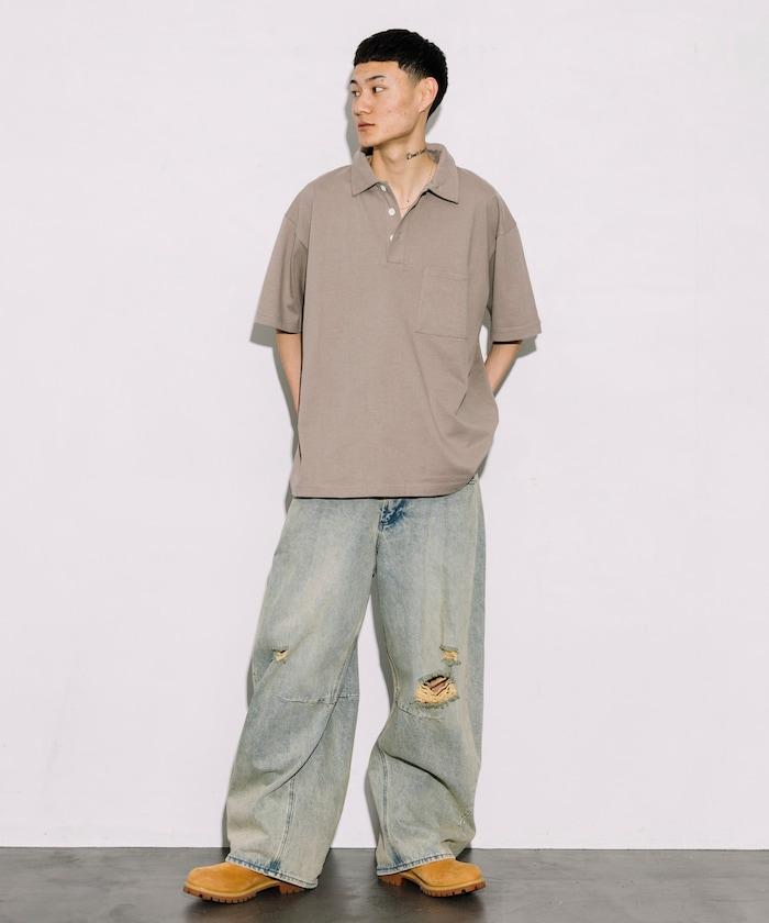 10.5盎司重量 短袖高領Polo領T恤