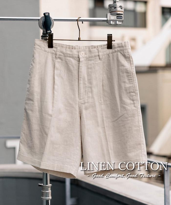 亞麻棉舒適短褲