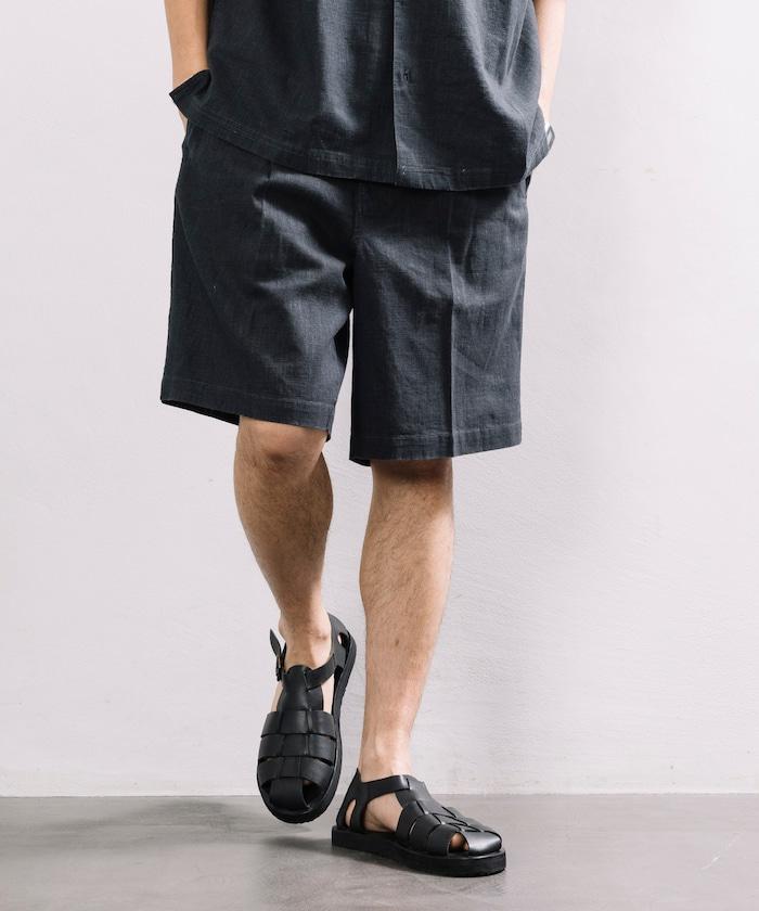 亞麻棉舒適短褲