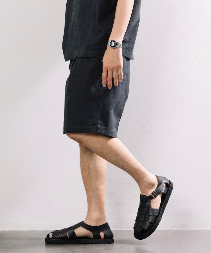 亞麻棉舒適短褲