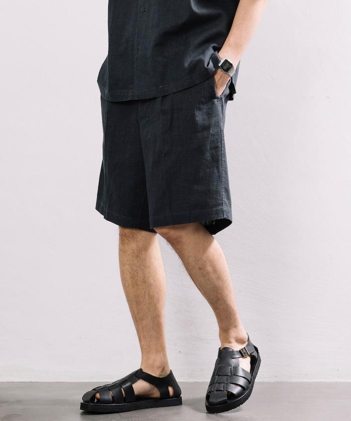 亞麻棉舒適短褲