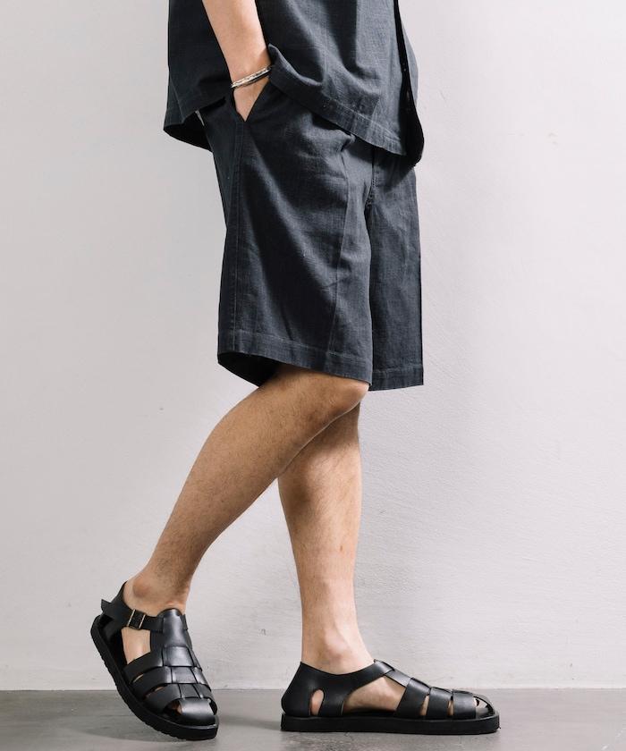 亞麻棉舒適短褲