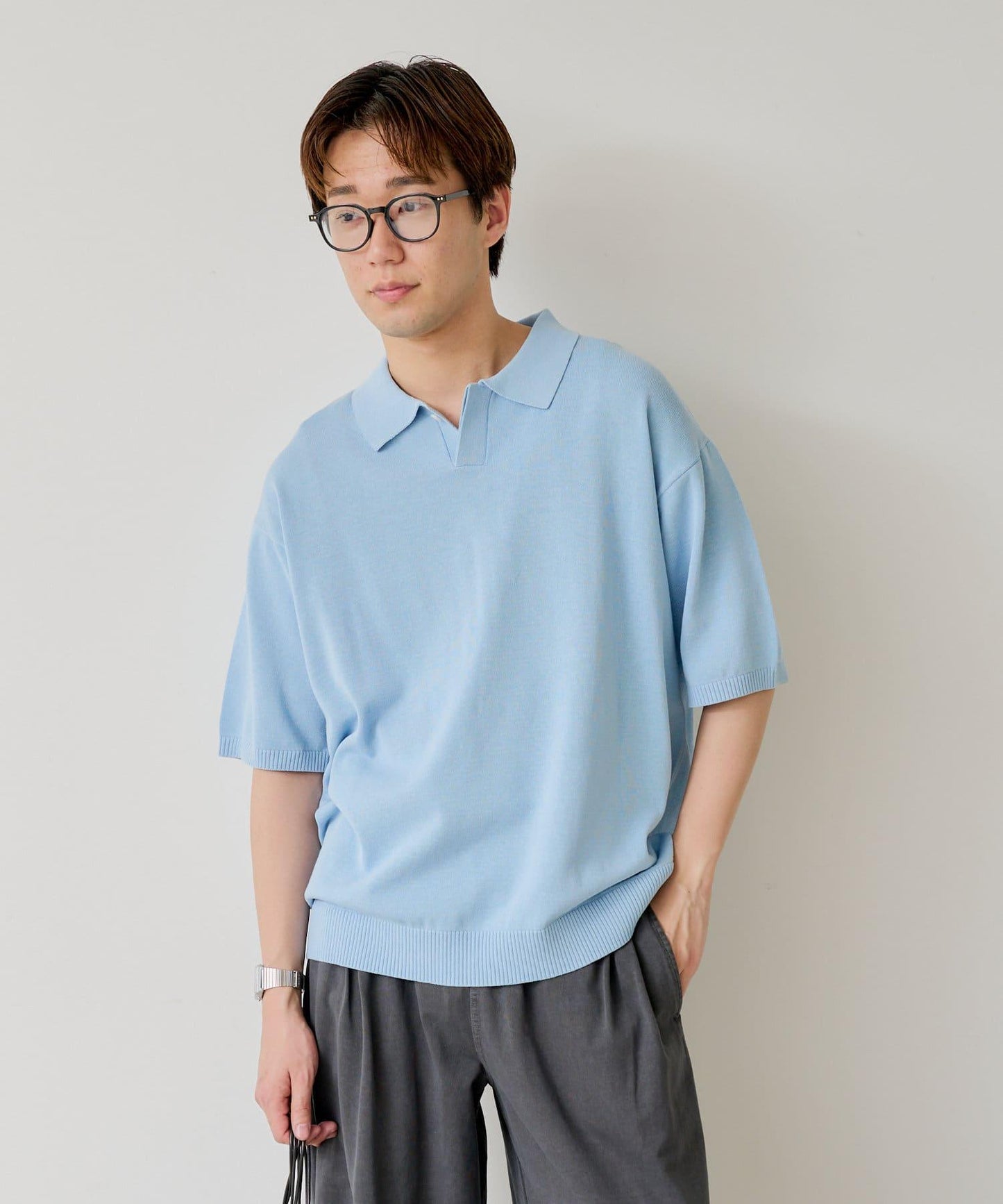 【WHIMSIC】精細針織短袖polo衫