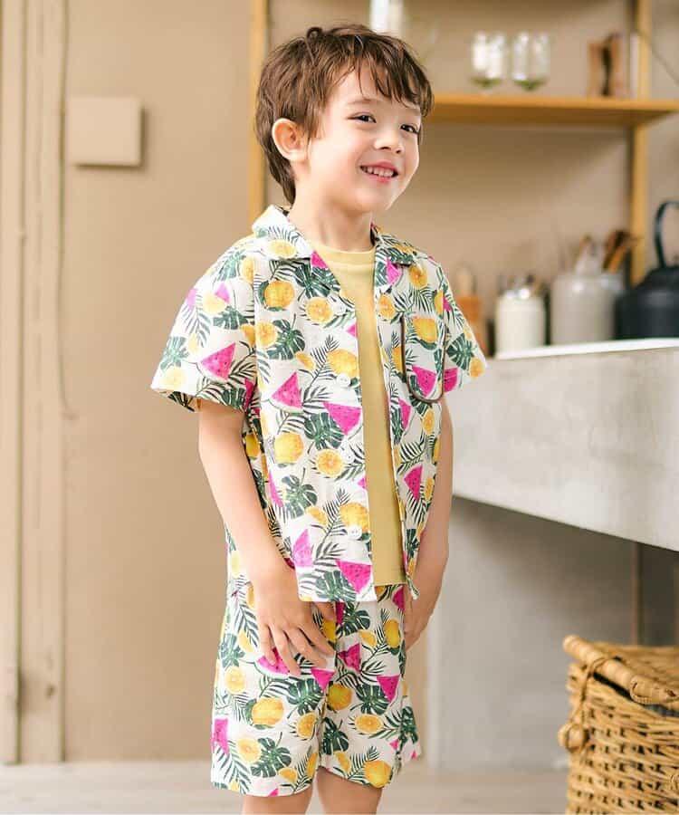 【連衣裙】格紋·夏季水果圖案套裝
