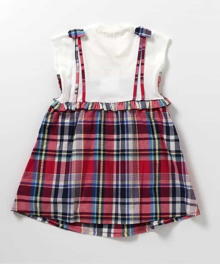 【連衣裙/兒童款】格紋·夏日水果圖案拼接連衣裙