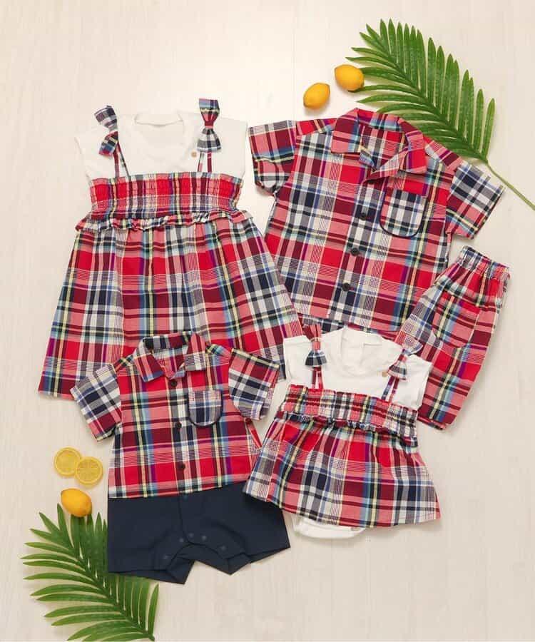 【連體】格子·夏季水果圖案男童連體衣