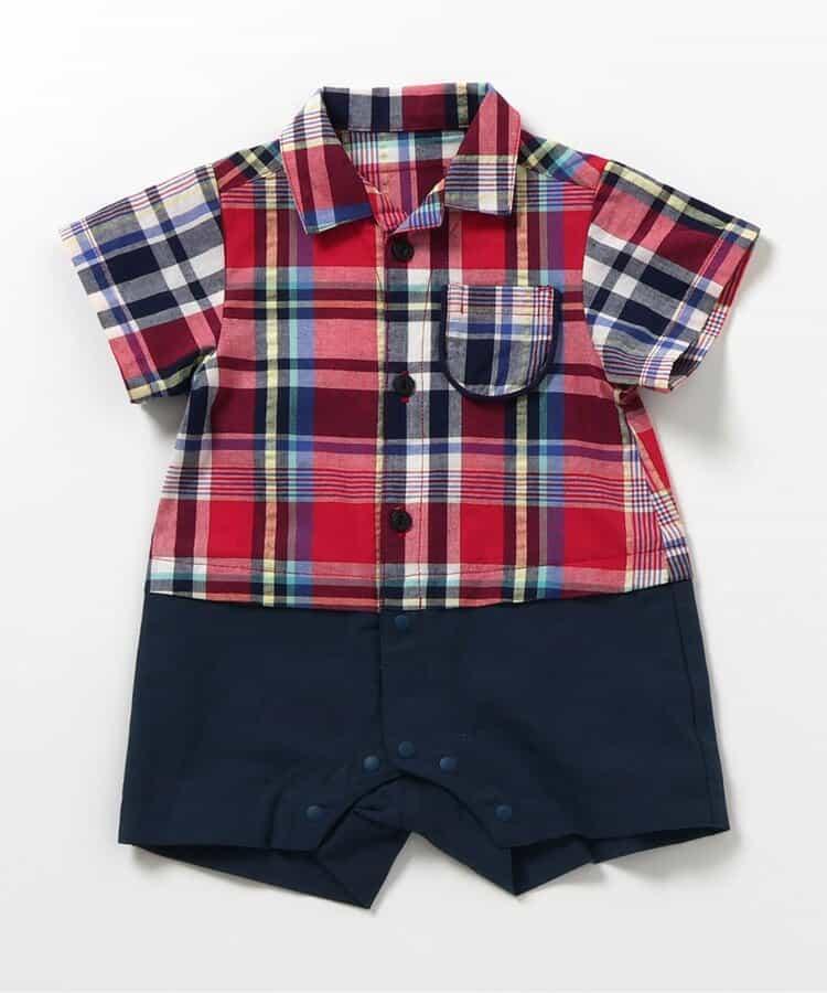 【連體】格子·夏季水果圖案男童連體衣