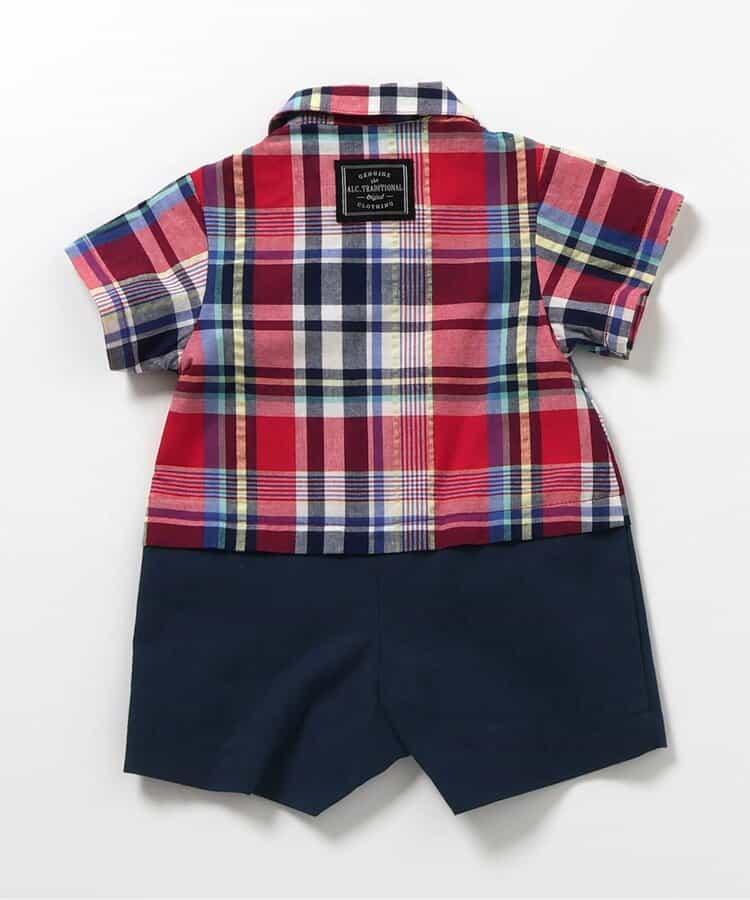 【連體】格子·夏季水果圖案男童連體衣