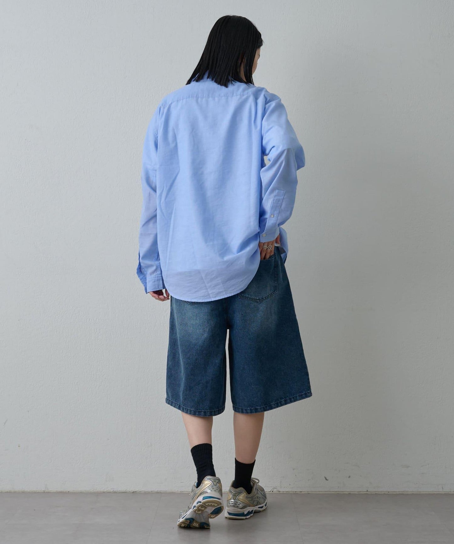 【男女通用】牛仔寬鬆短褲
