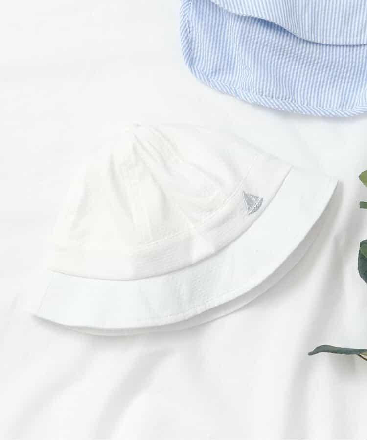 海軍刺繡嬰兒帽_UV防曬