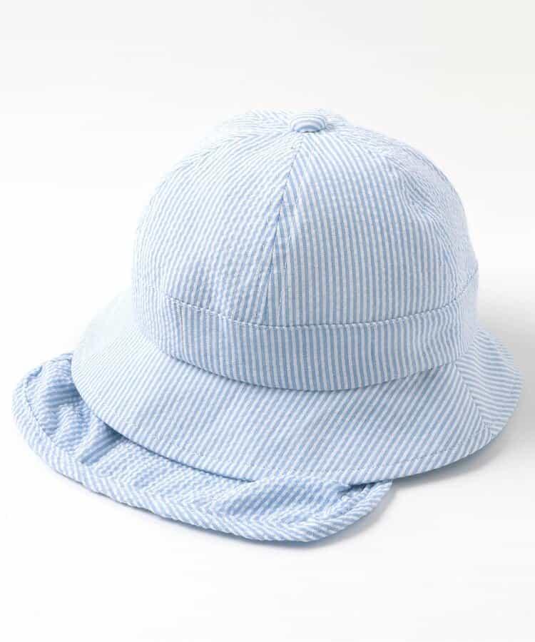 海軍刺繡嬰兒帽_UV防曬