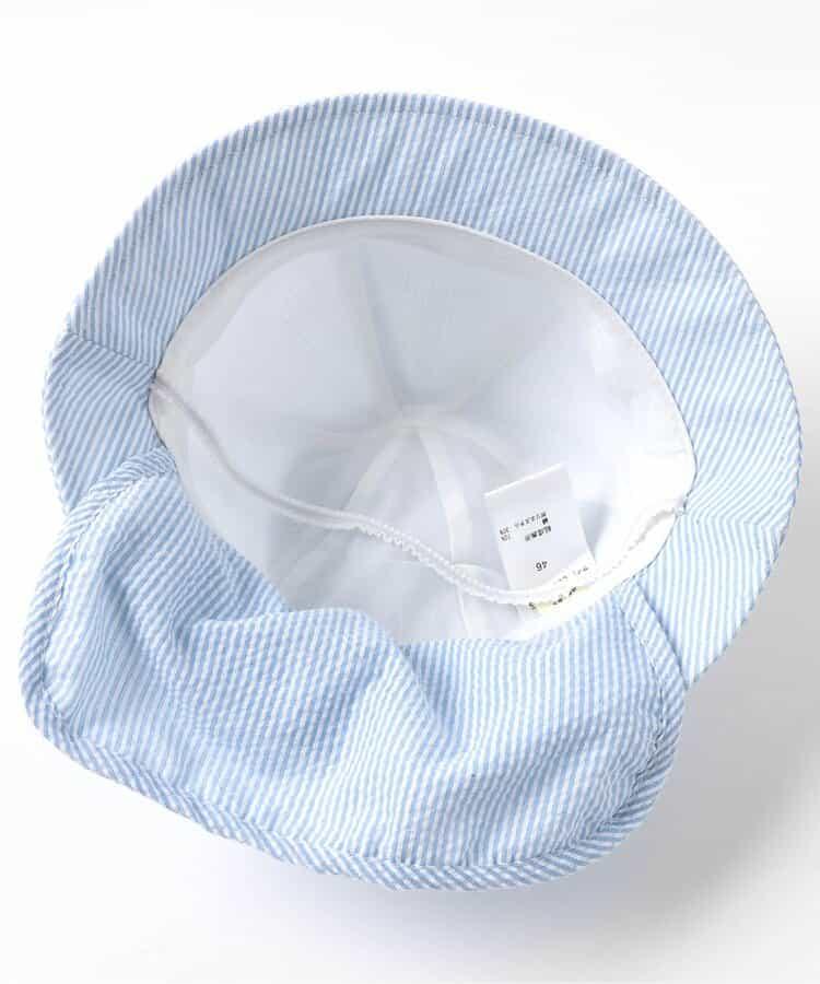 海軍刺繡嬰兒帽_UV防曬