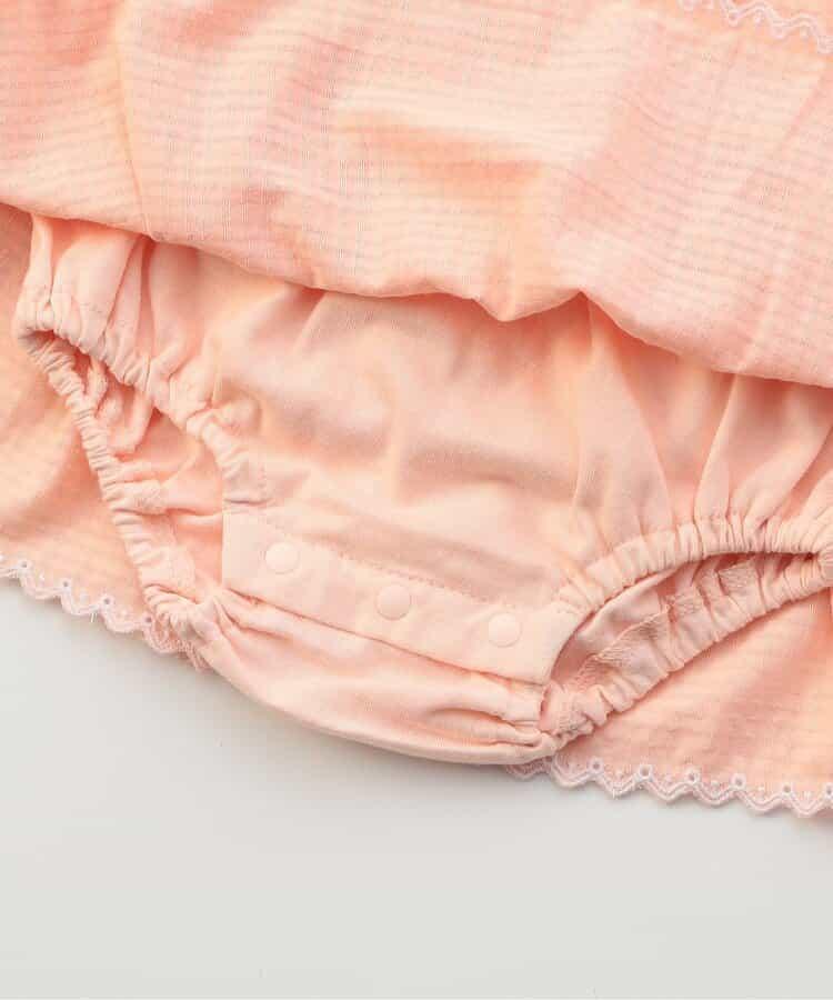 【連衣裙】領口花朵刺繡設計連體褲