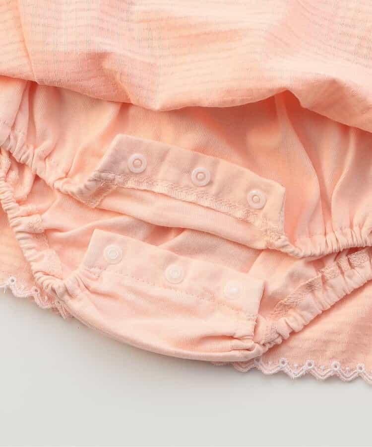 【連衣裙】領口花朵刺繡設計連體褲