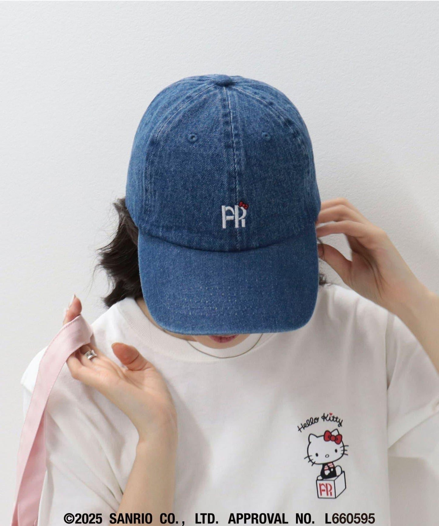 【HELLO KITTY meet FREDY emue】蝴蝶結FR刺繡帽