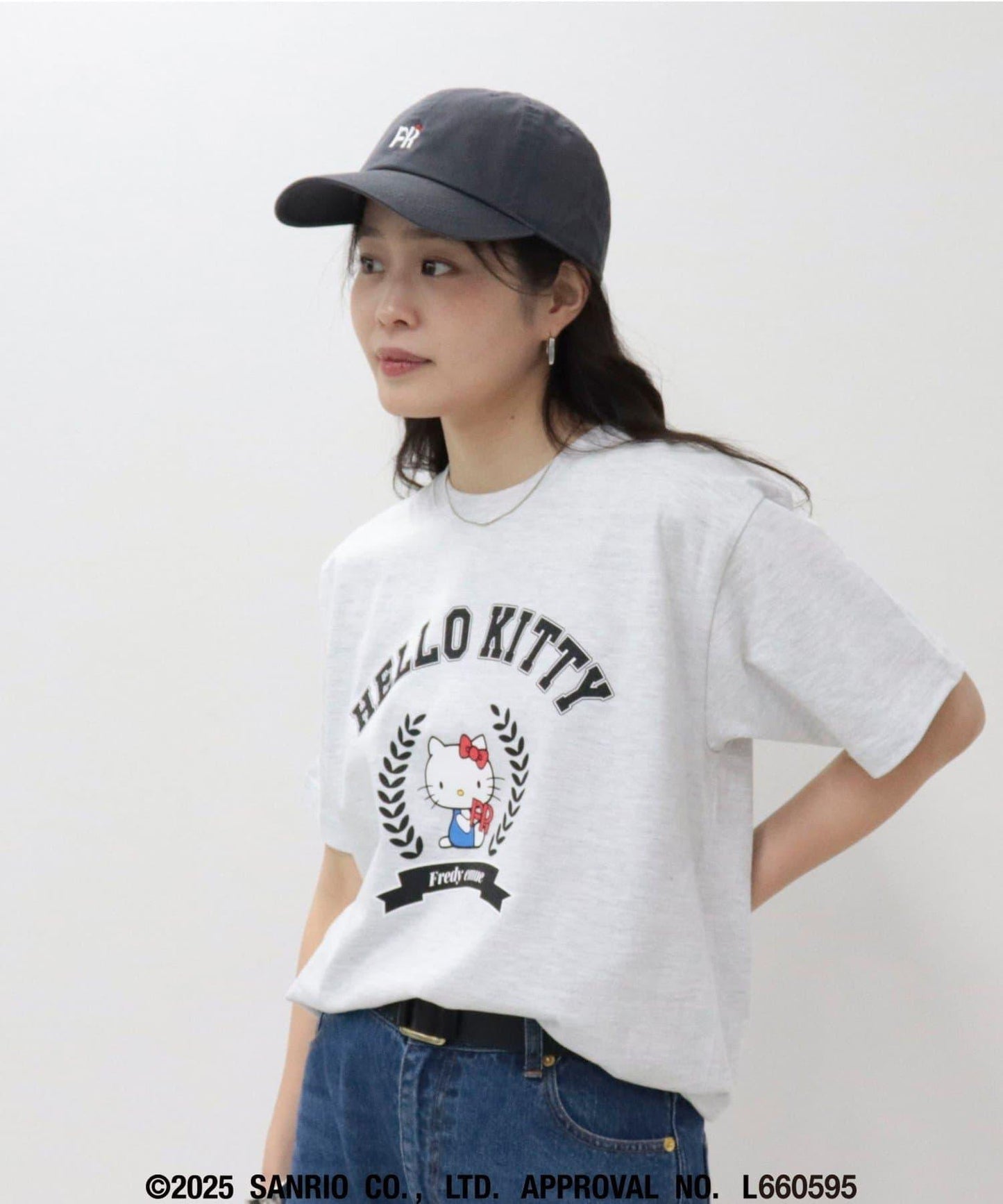 【HELLO KITTY meet FREDY emue】蝴蝶結FR刺繡帽