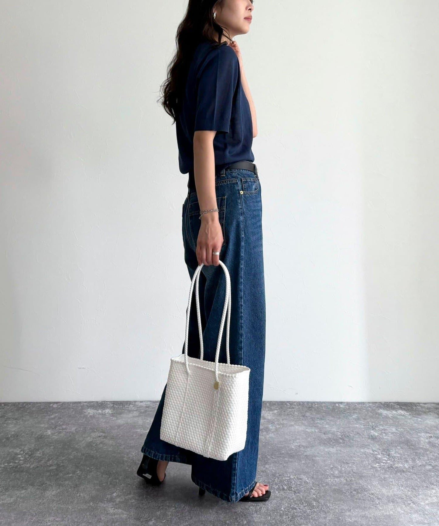 透視刺繡logo針織套頭衫
