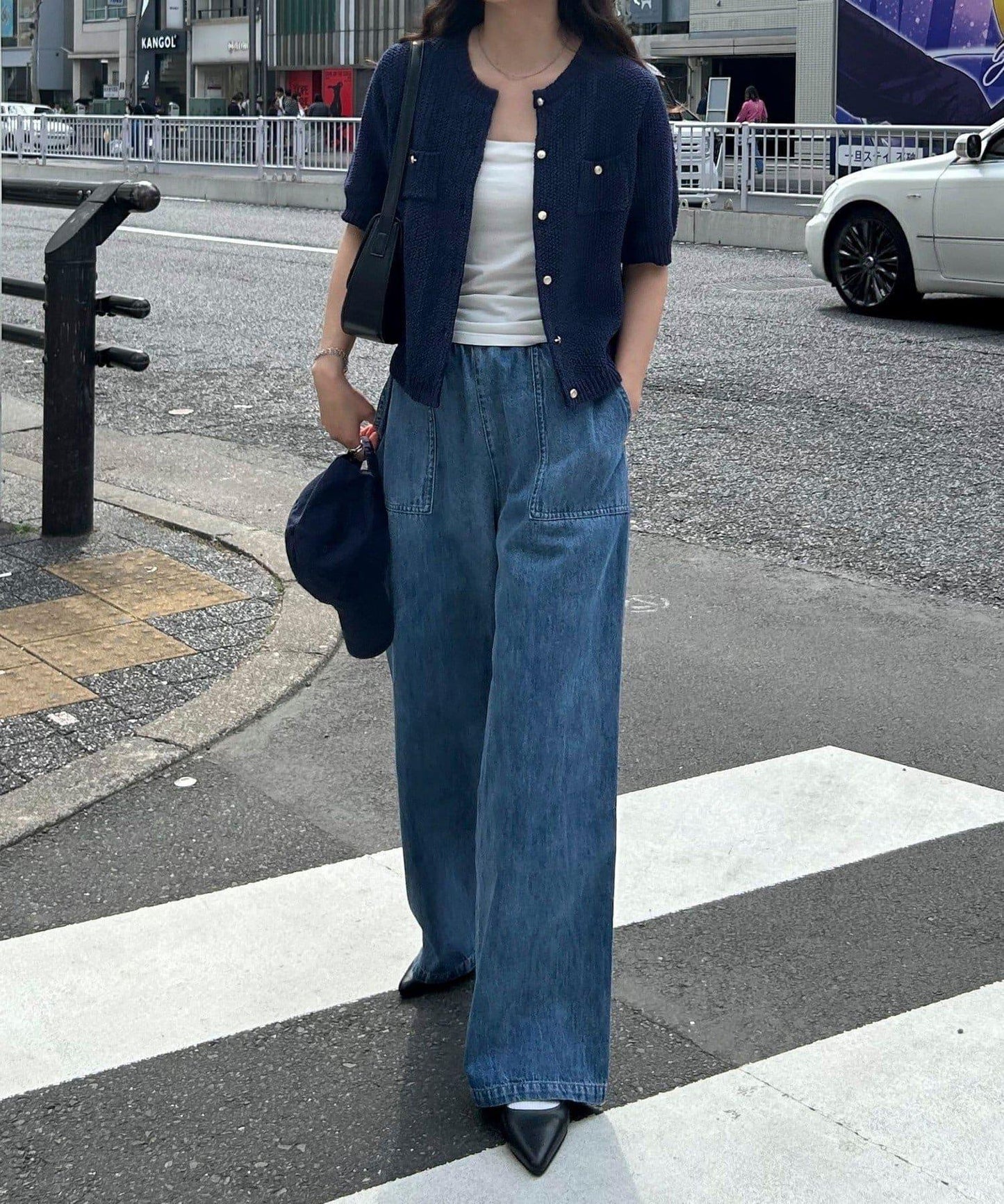 淺色牛仔貝克爾休閒褲