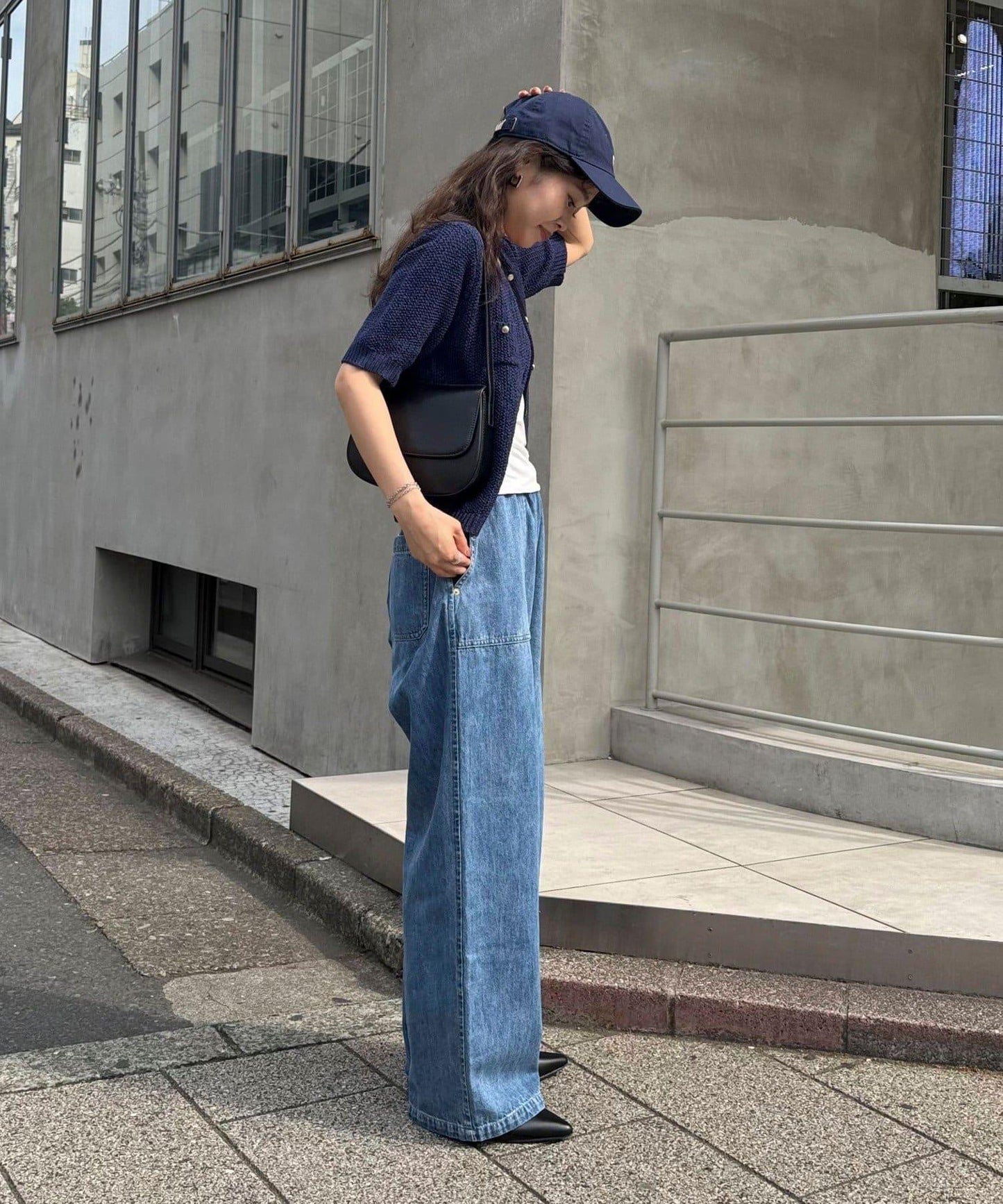 淺色牛仔貝克爾休閒褲