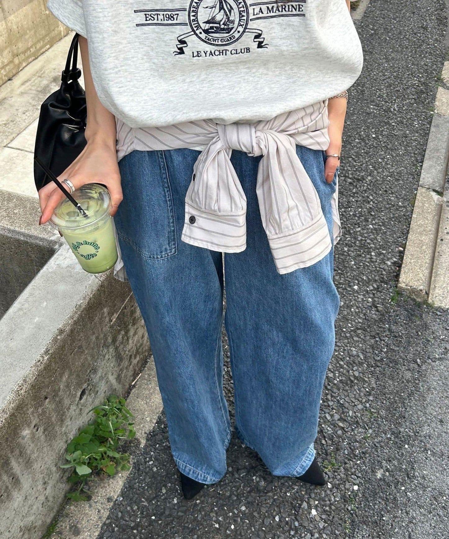 淺色牛仔貝克爾休閒褲
