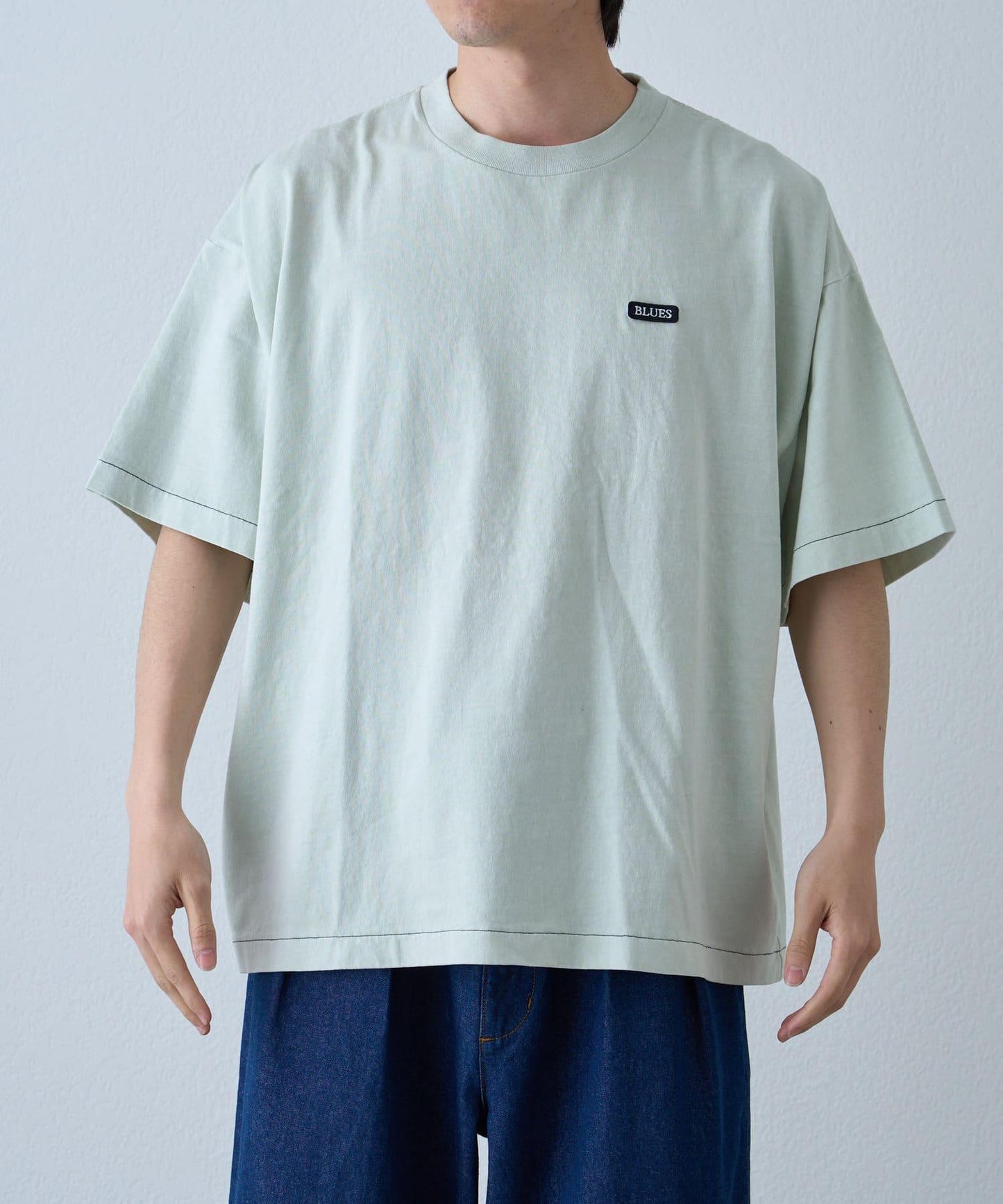 【男女通用】超染色LOGO刺繡T恤