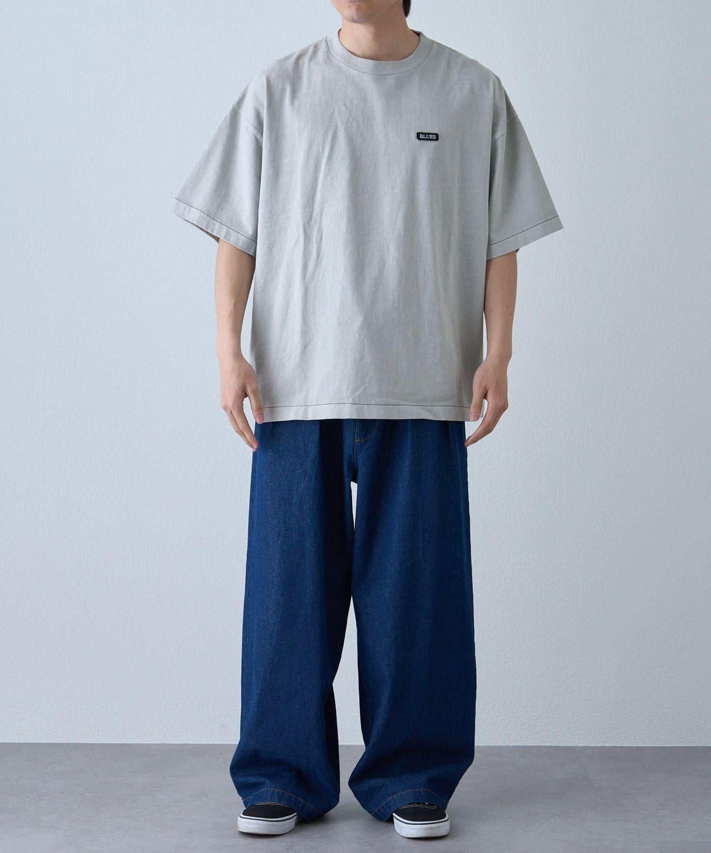 【男女通用】超染色LOGO刺繡T恤