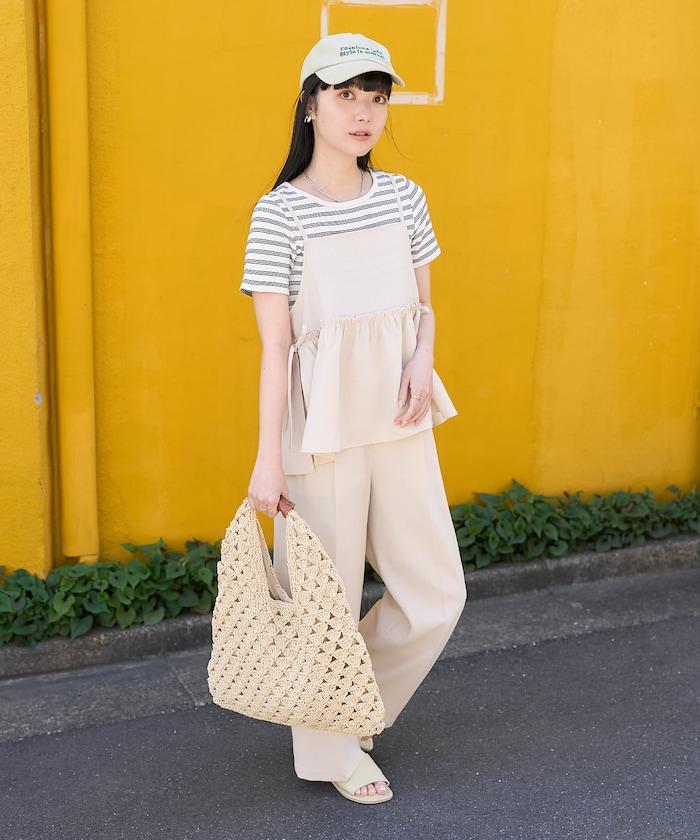 亞麻觸感 背心 套裝