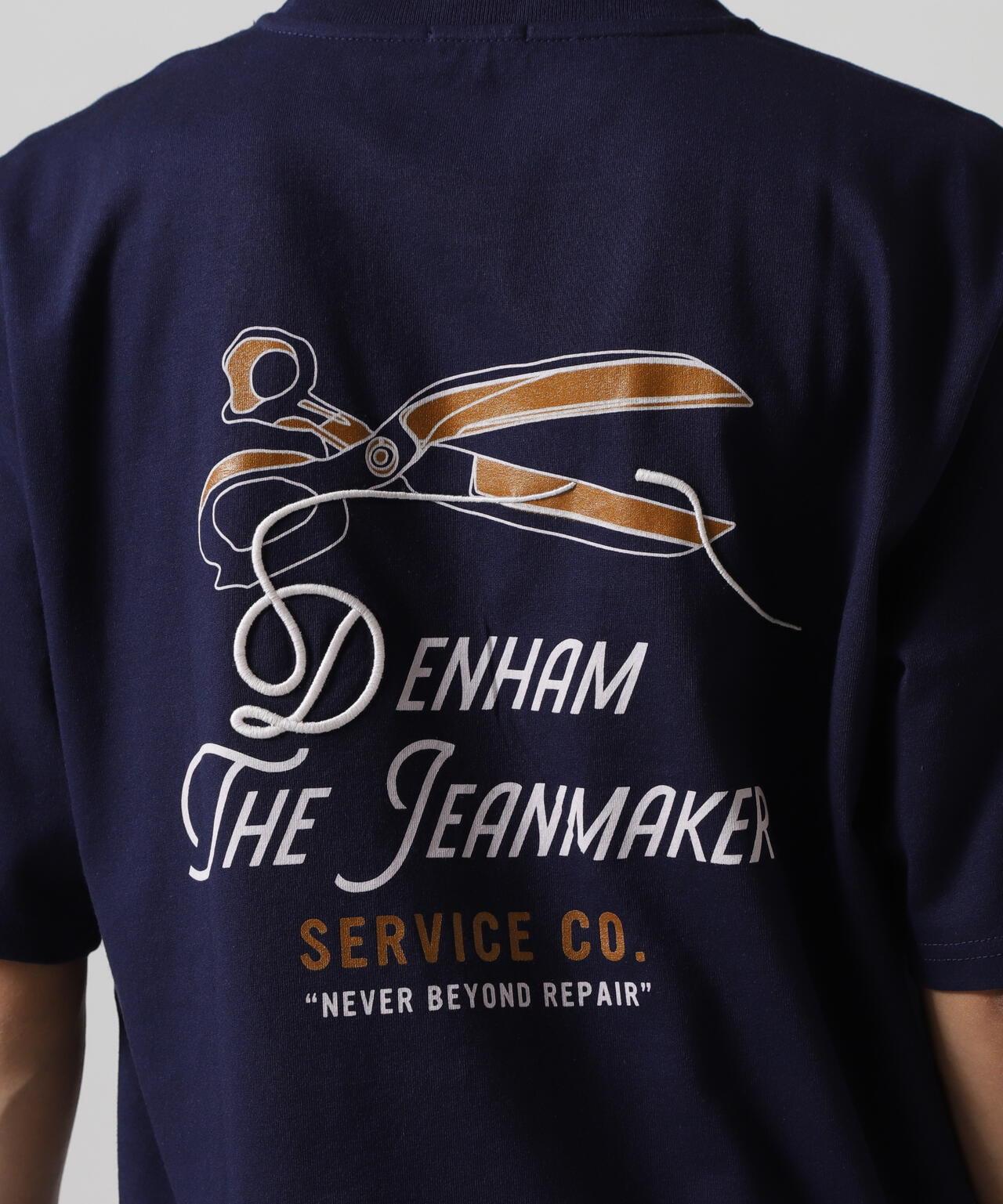 DENHAM/丹哈姆/牛仔褲短袖T恤