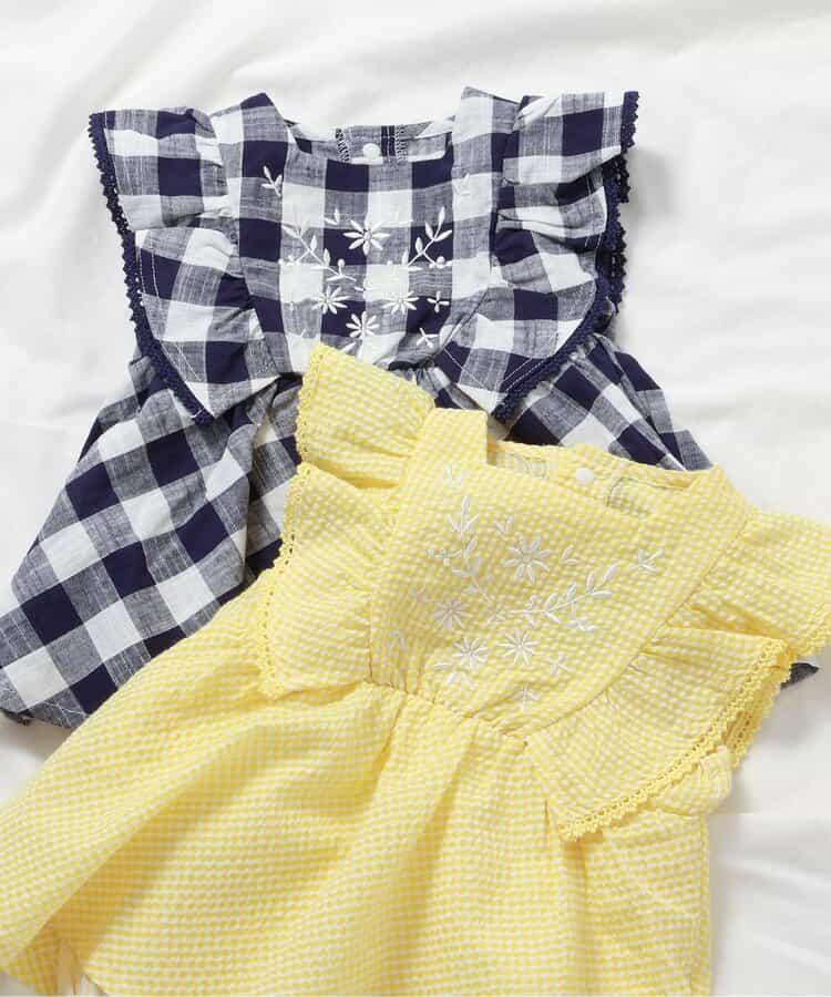 【連衣裙】紐約刺繡格子連體褲