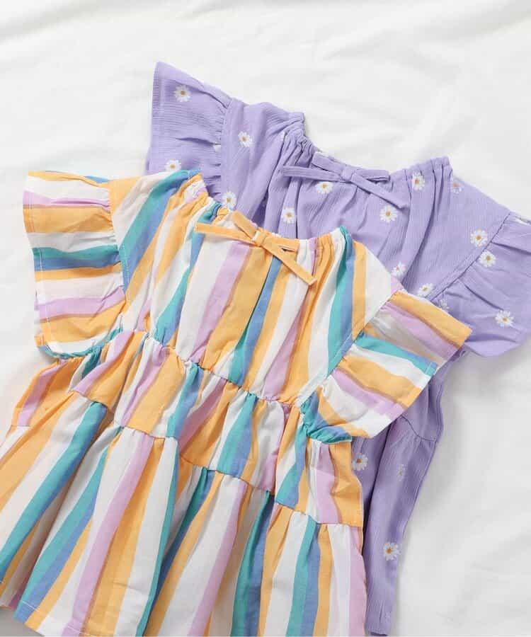 綁帶層疊連衣裙