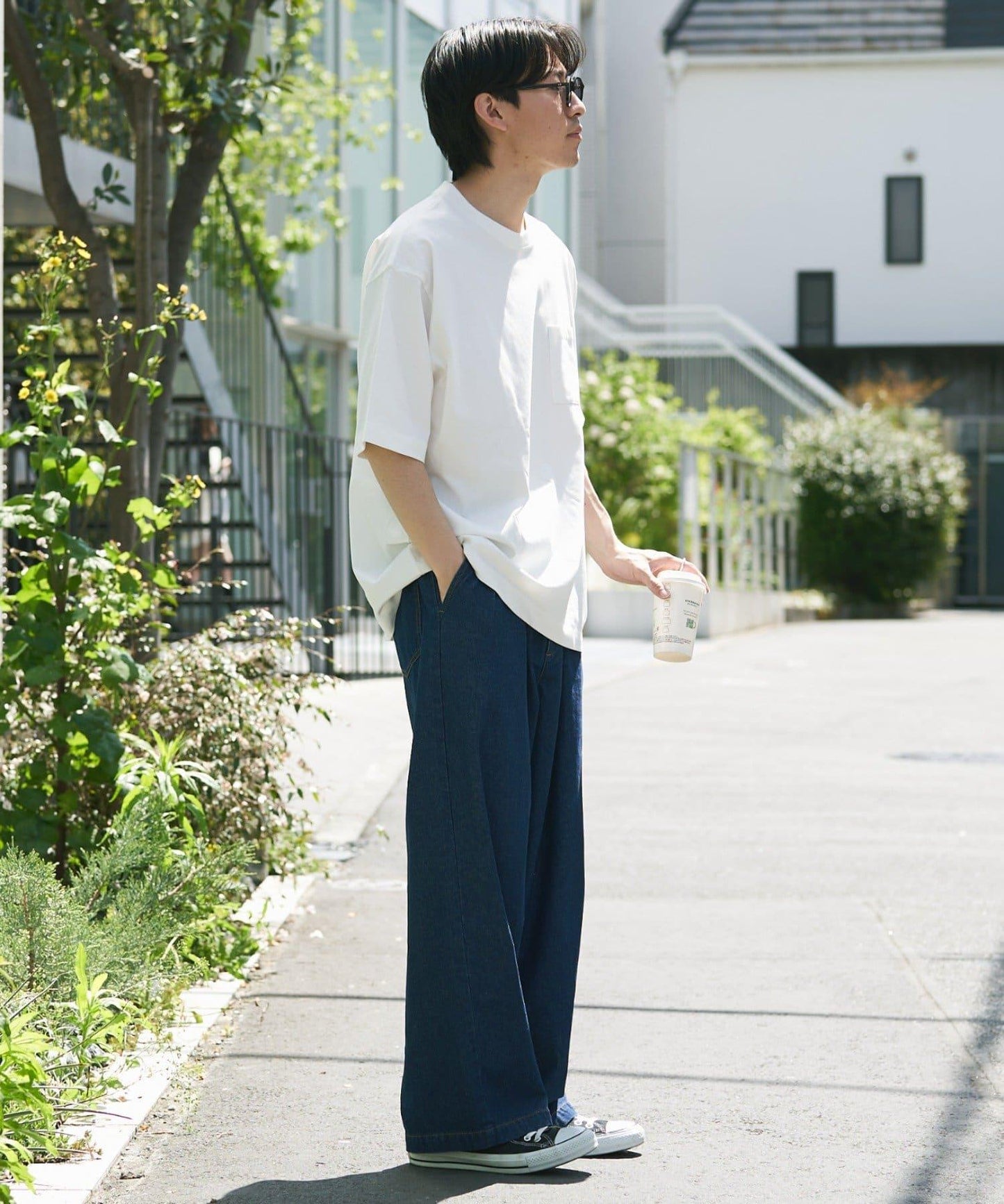 【男女通用】打褶棉質優質T恤