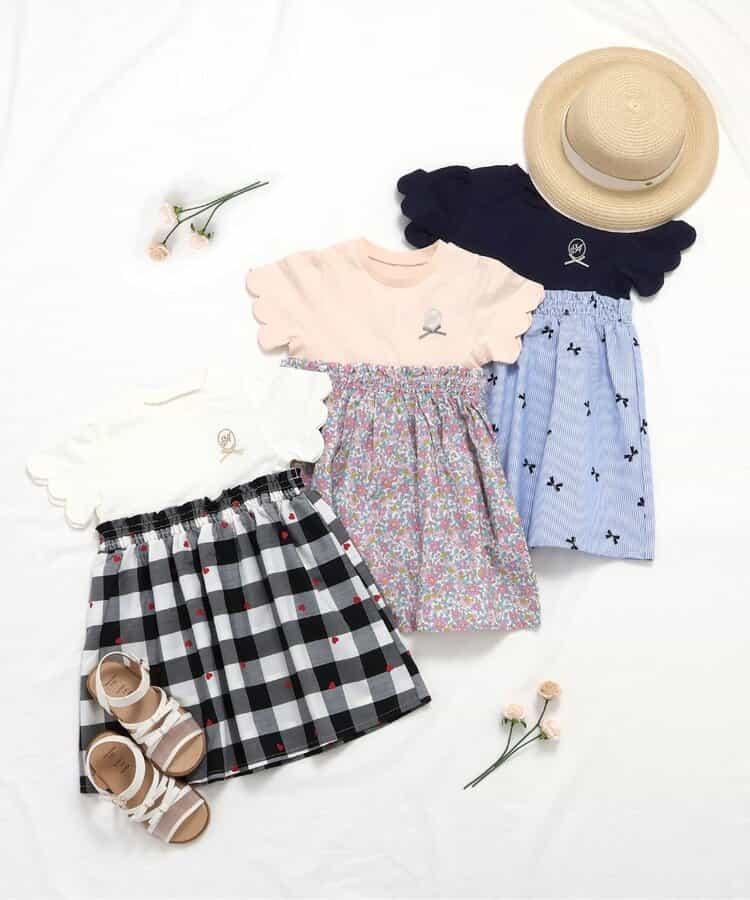 3把扇邊拼接連衣裙