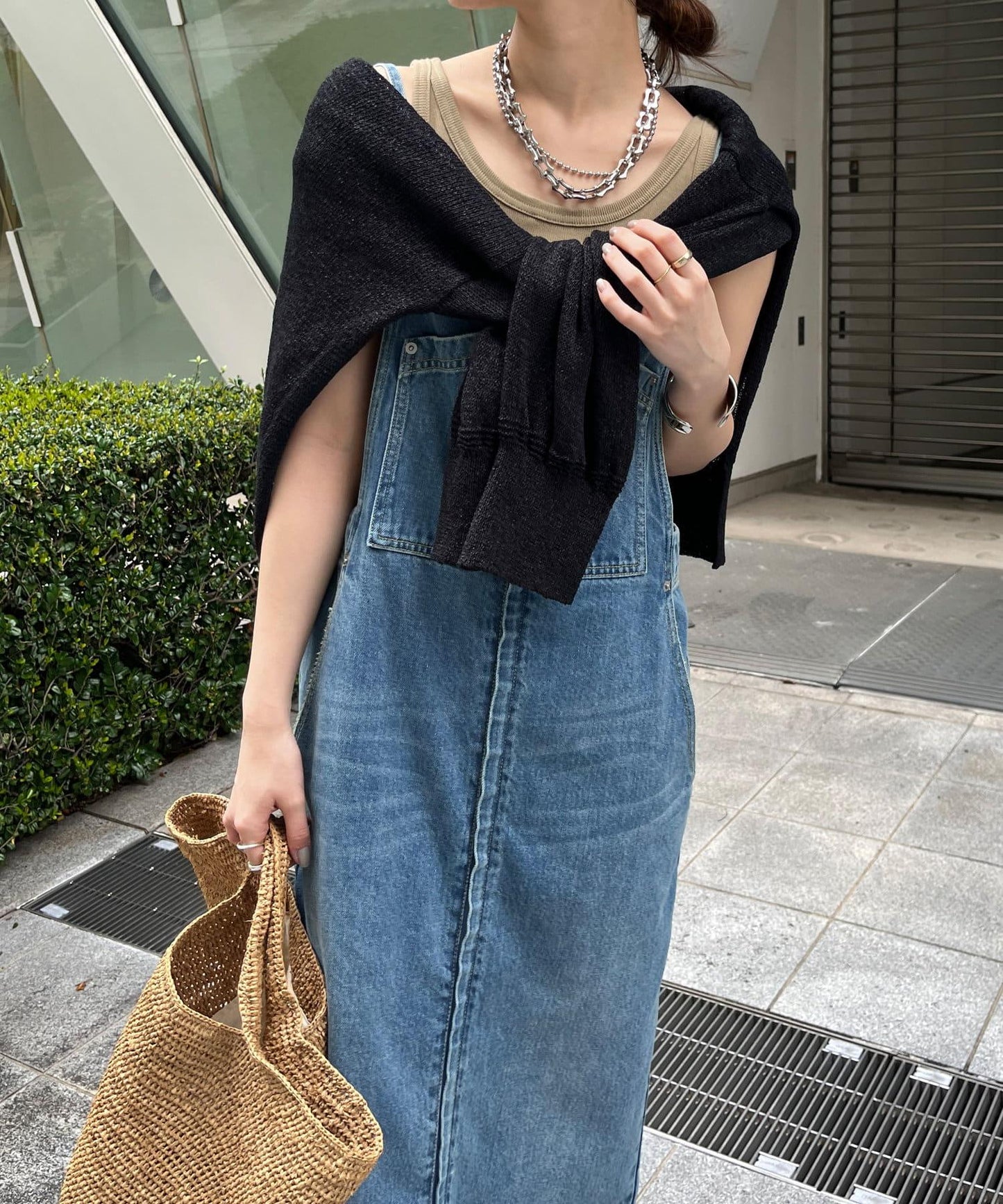 牛仔背心連衣裙