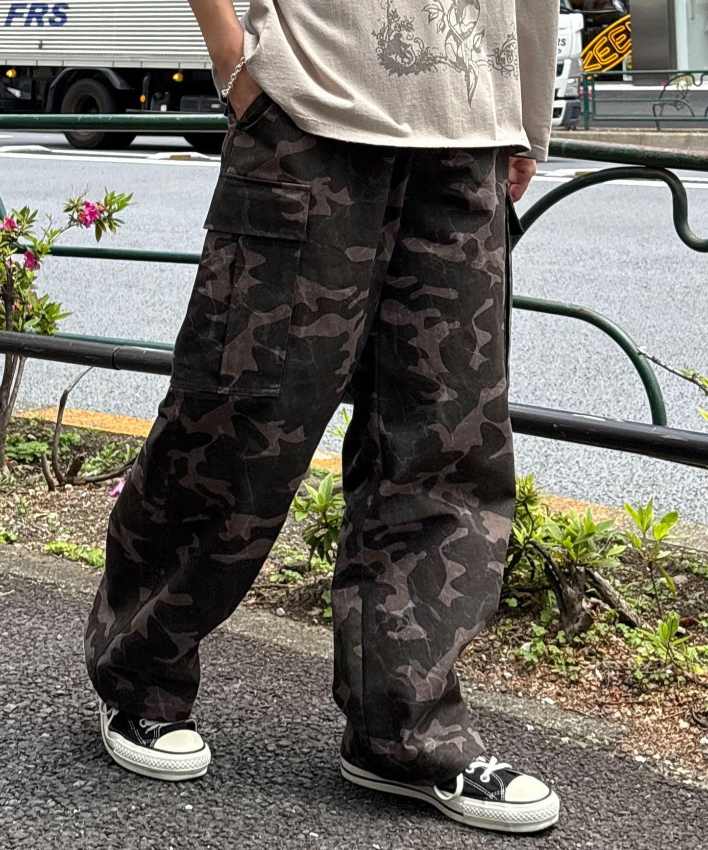 復古風格工裝褲