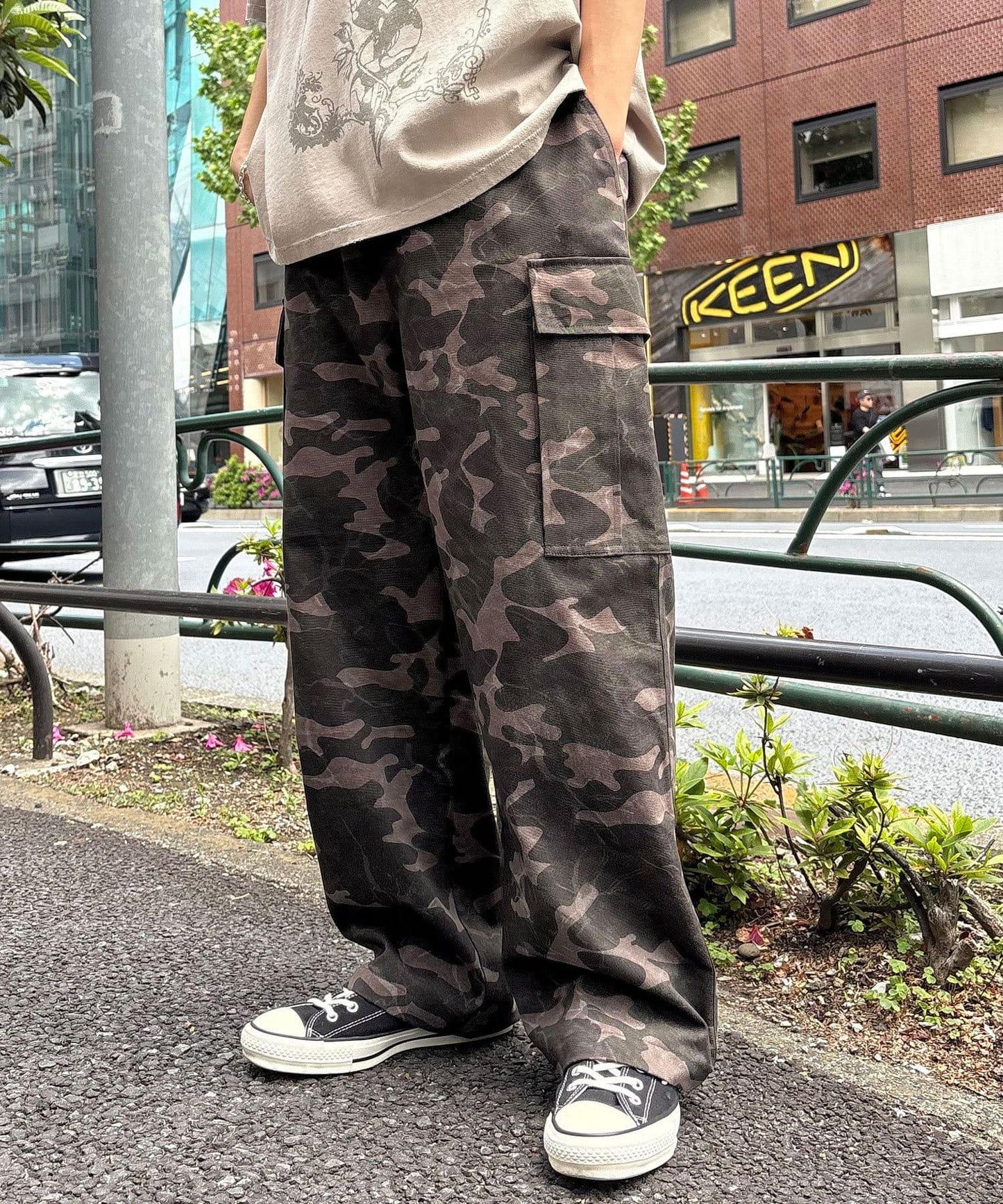 復古風格工裝褲