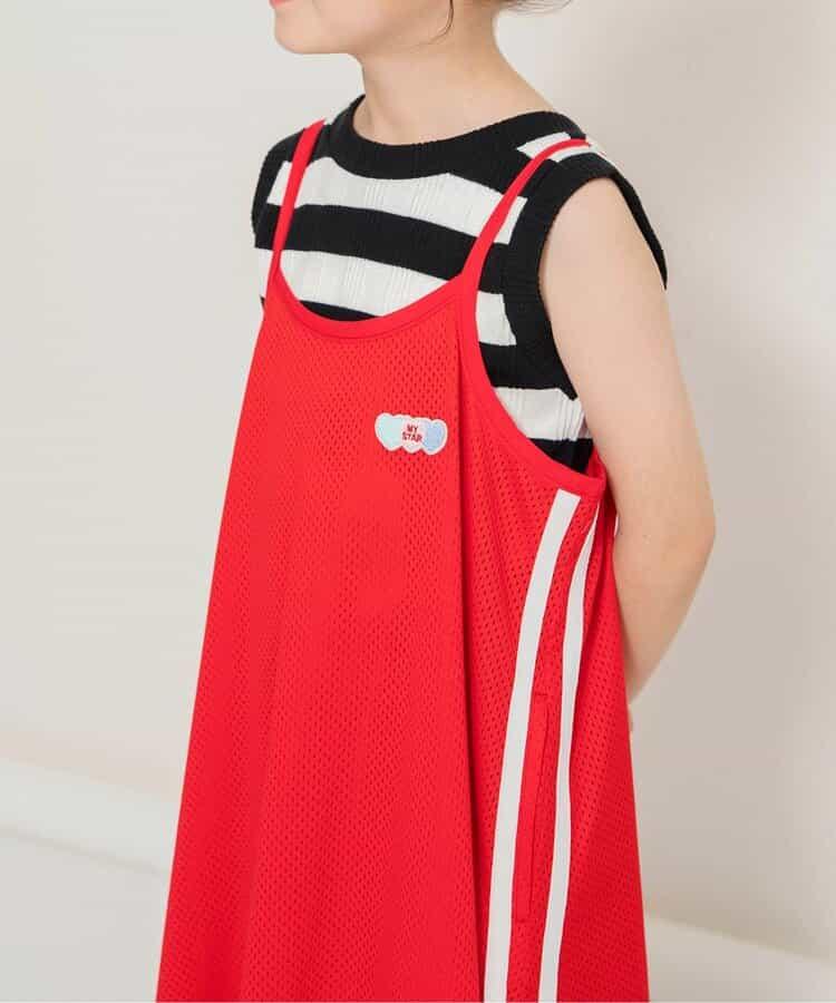 網眼吊帶連衣裙
