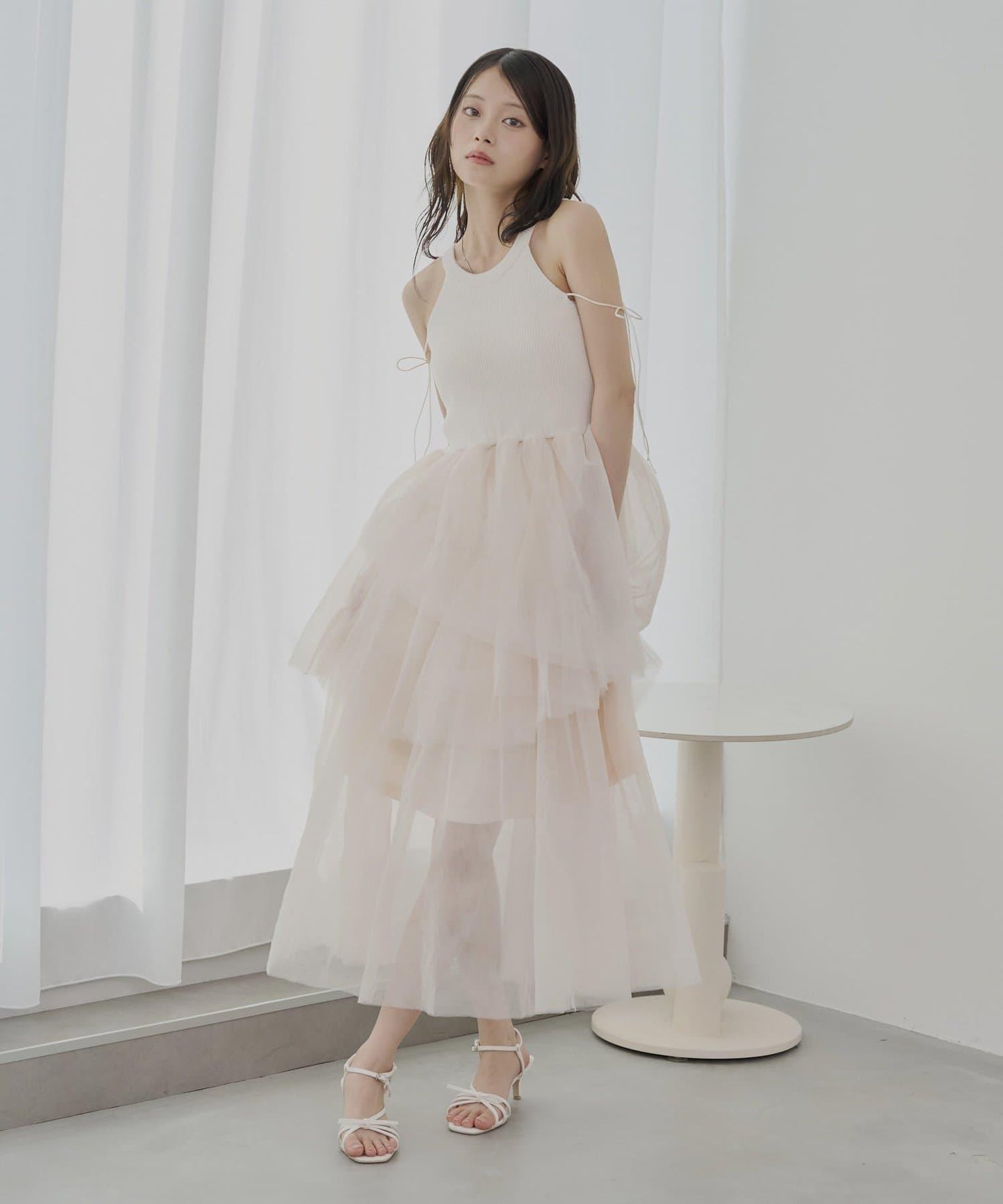 【SALON by Chico】蓬鬆蕾絲連衣裙