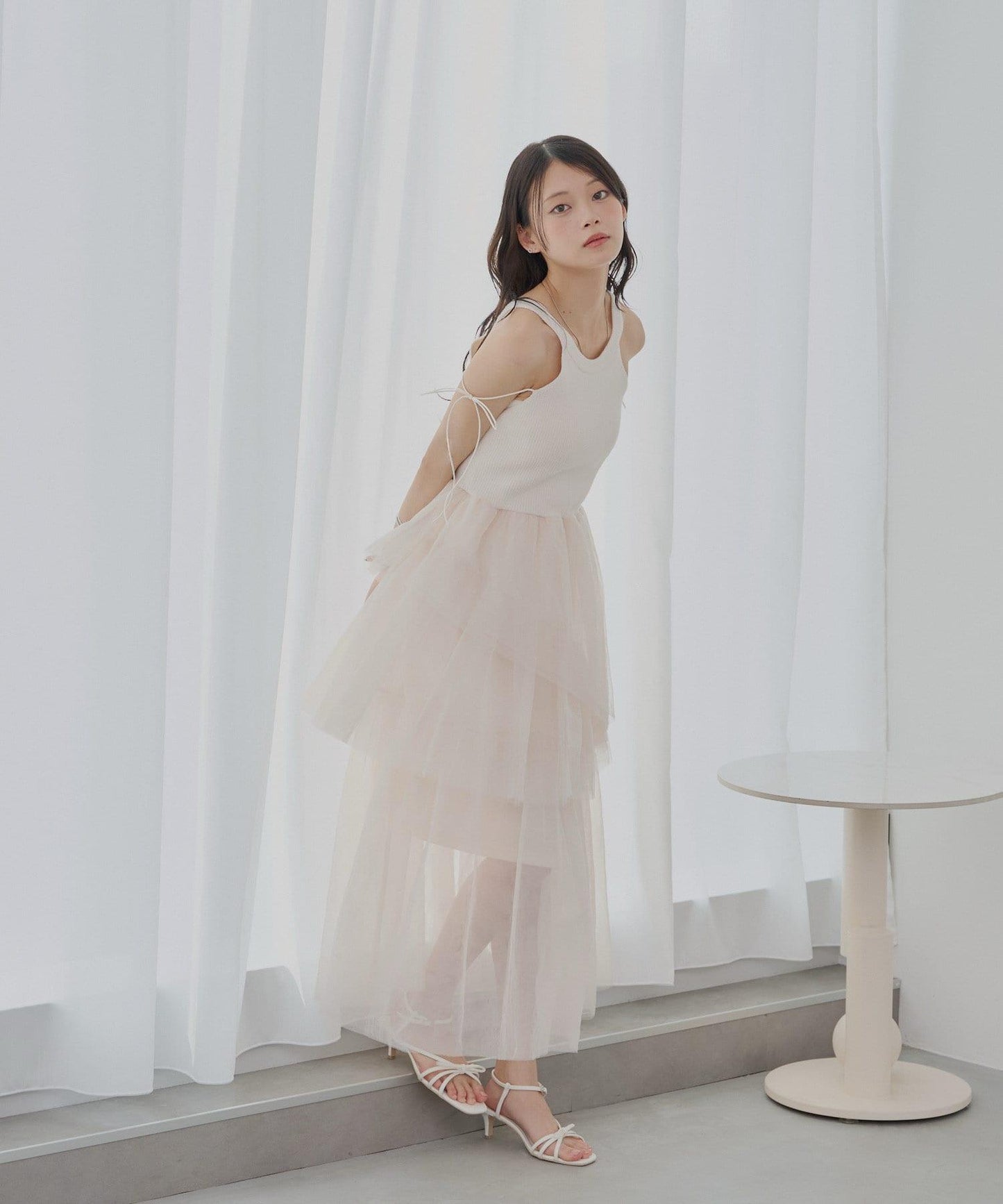【SALON by Chico】蓬鬆蕾絲連衣裙
