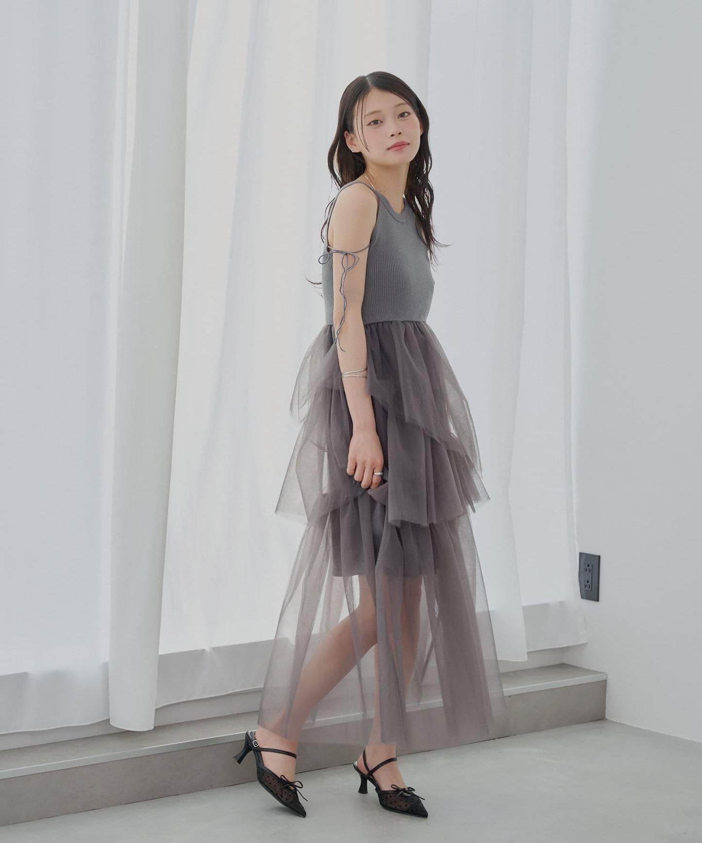 【SALON by Chico】蓬鬆蕾絲連衣裙