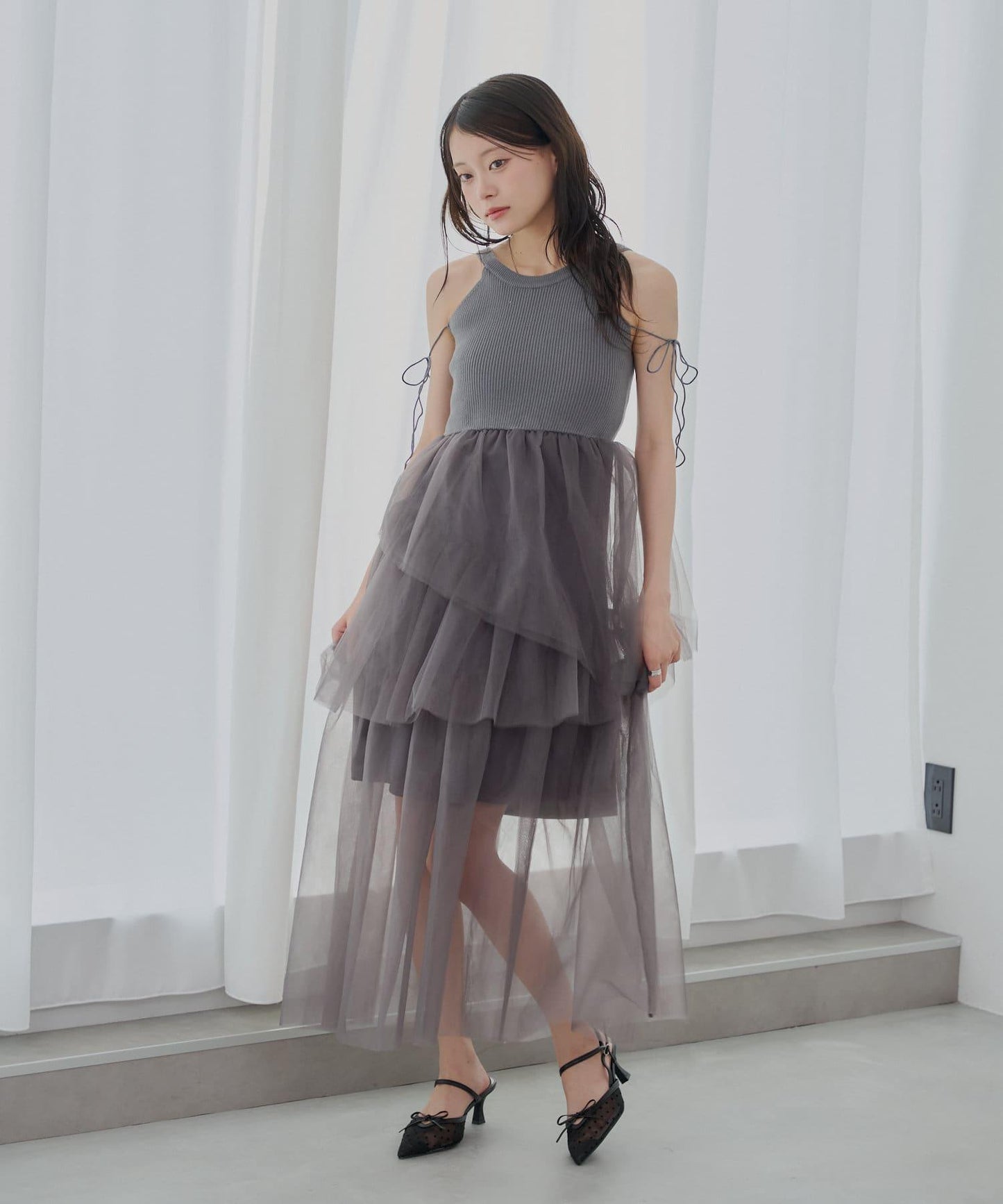 【SALON by Chico】蓬鬆蕾絲連衣裙