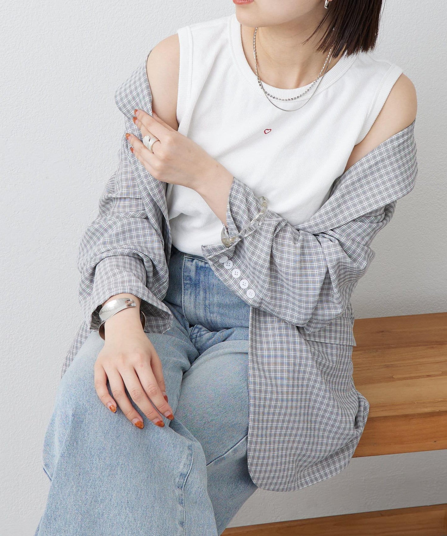 無袖彈力T-shirt