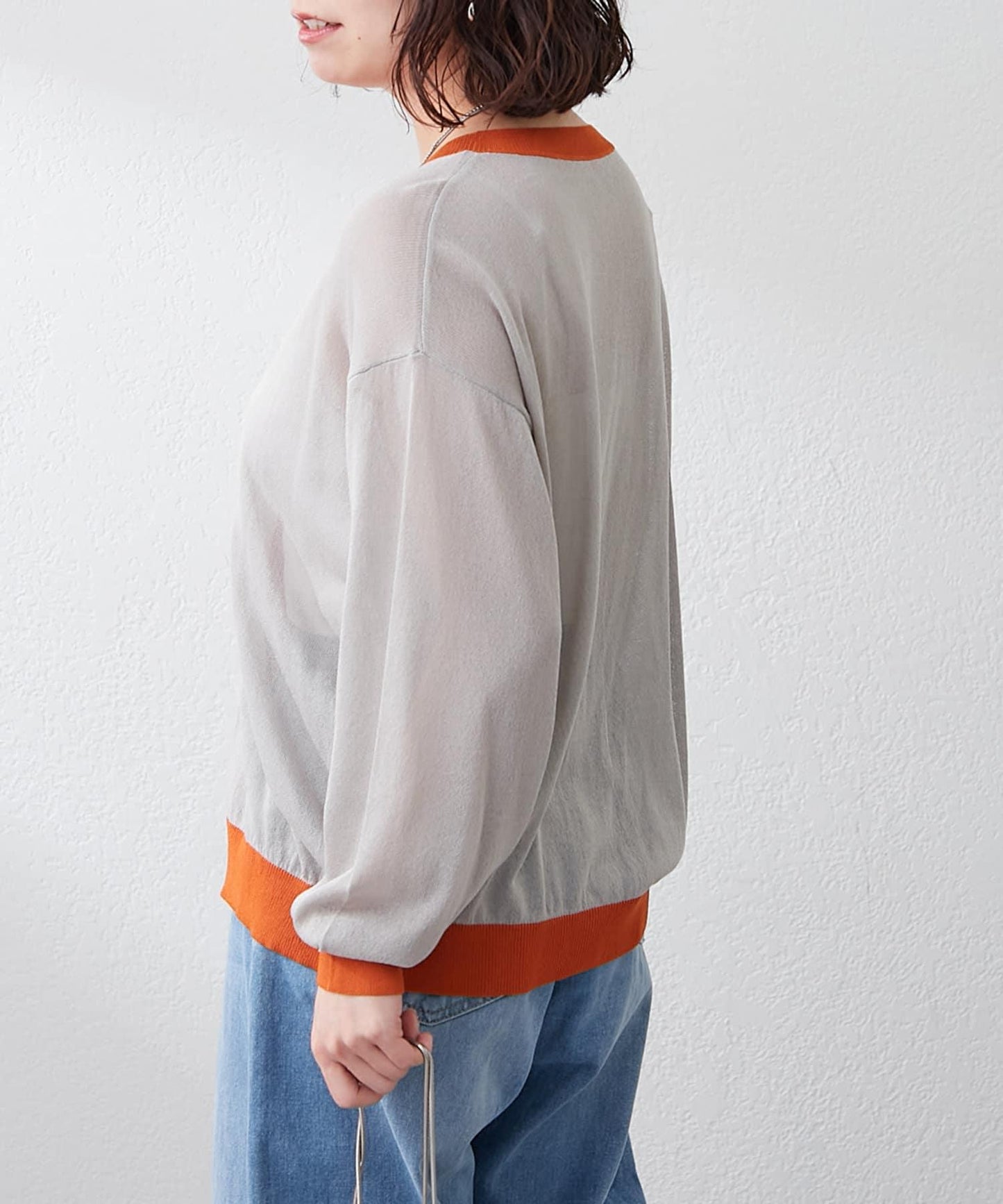 【@kana__18s精選】配色透明針織開衫