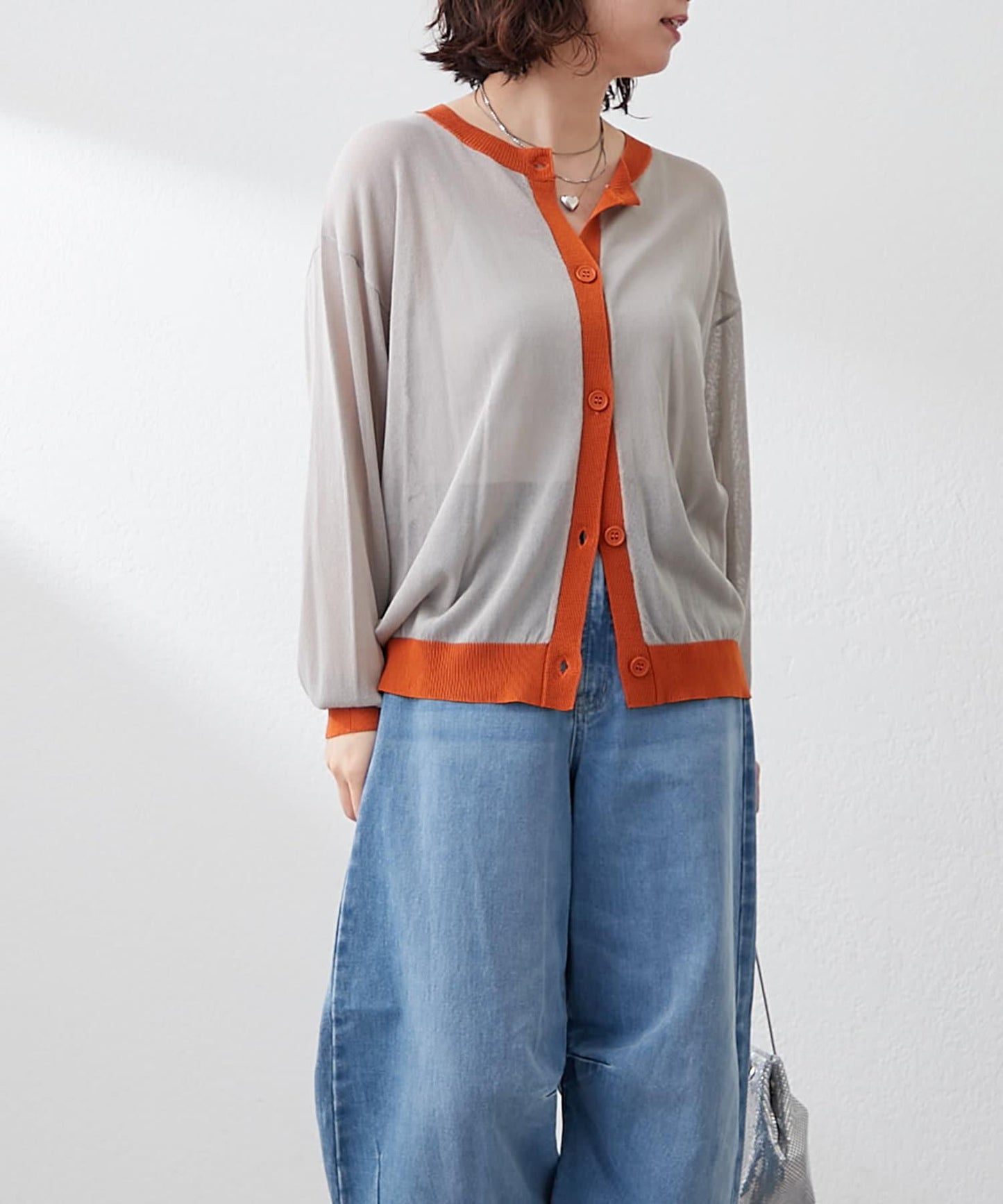 【@kana__18s精選】配色透明針織開衫