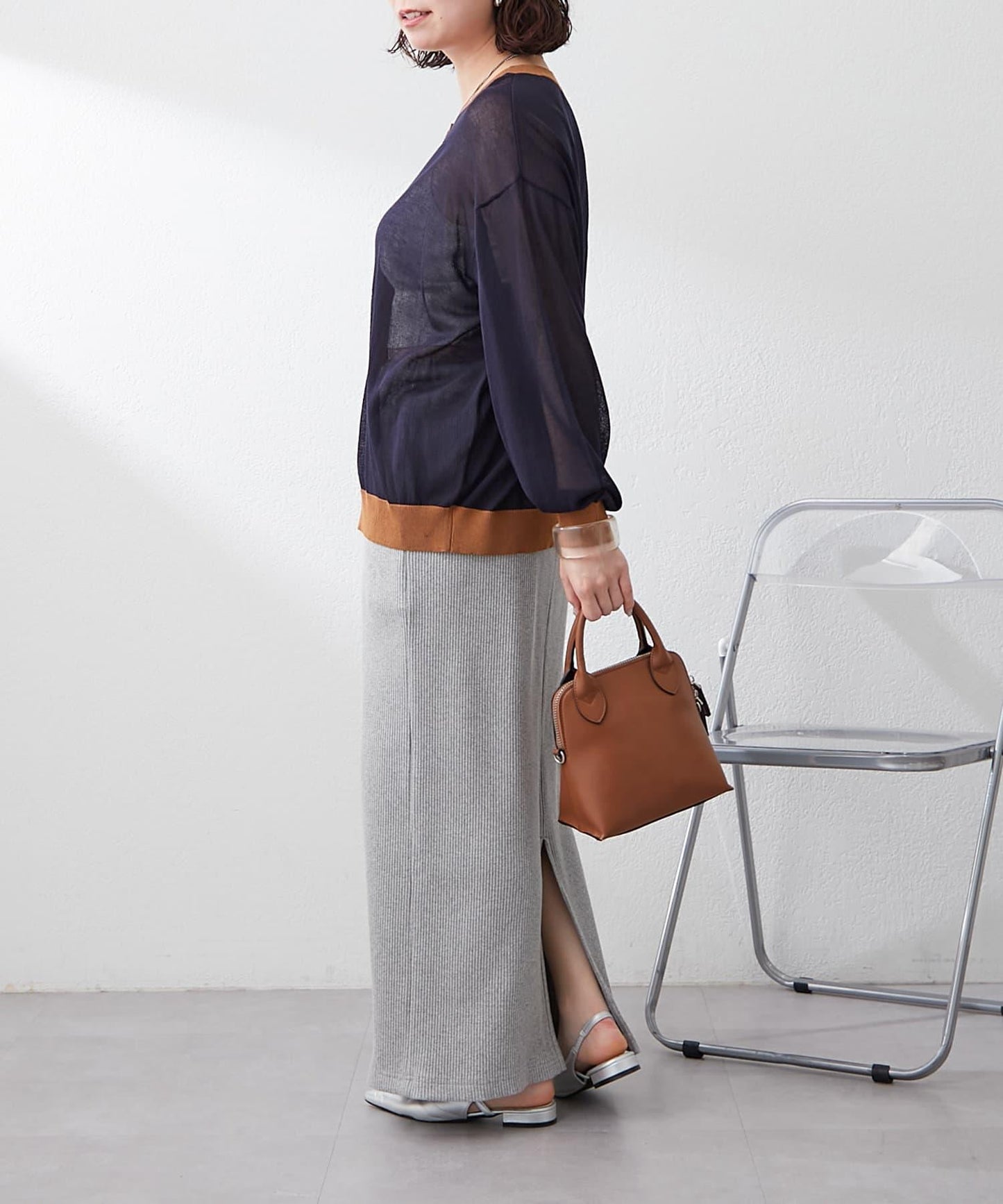 【@kana__18s精選】配色透明針織開衫