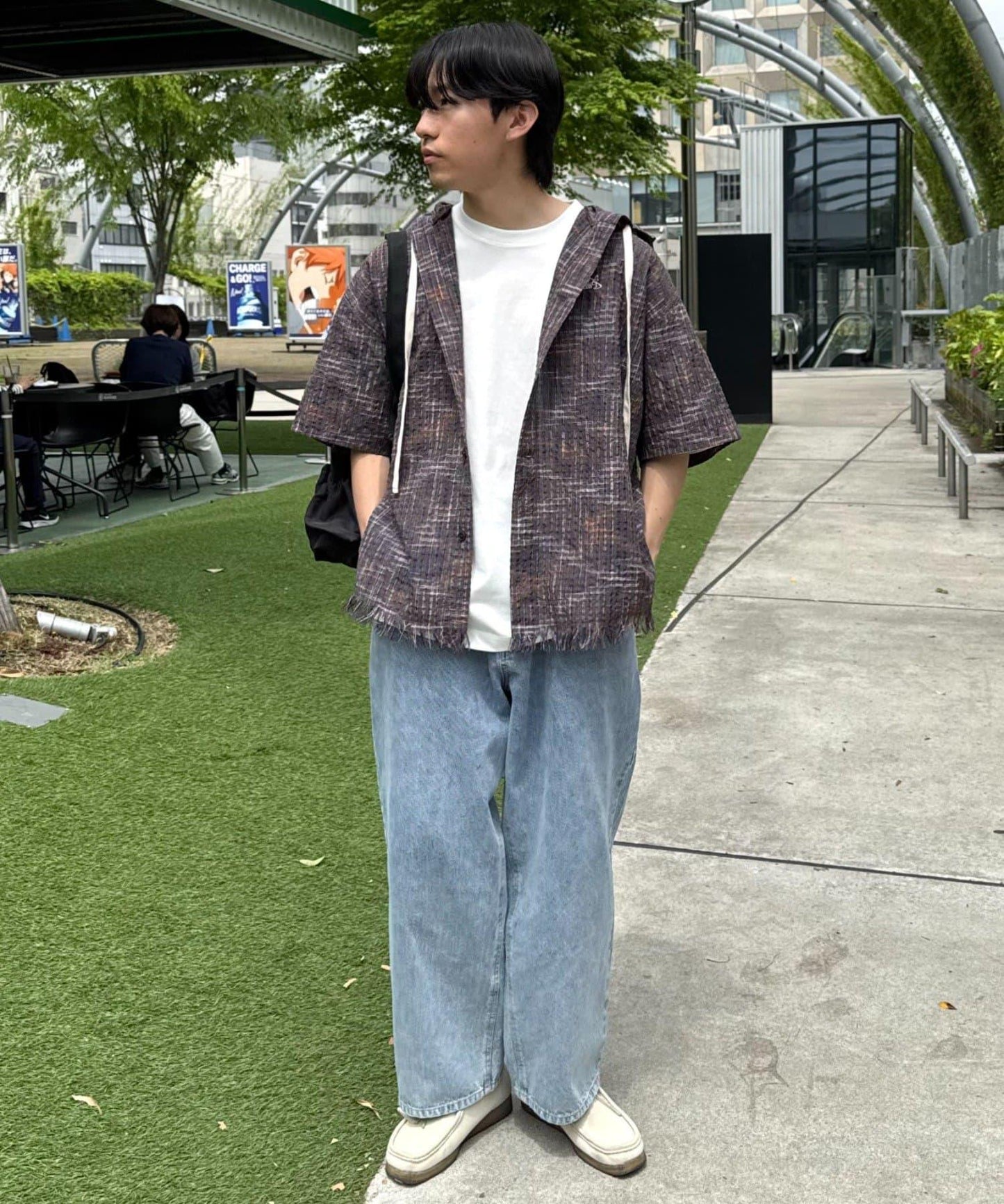 【S.G】男女通用波浪連帽襯衫