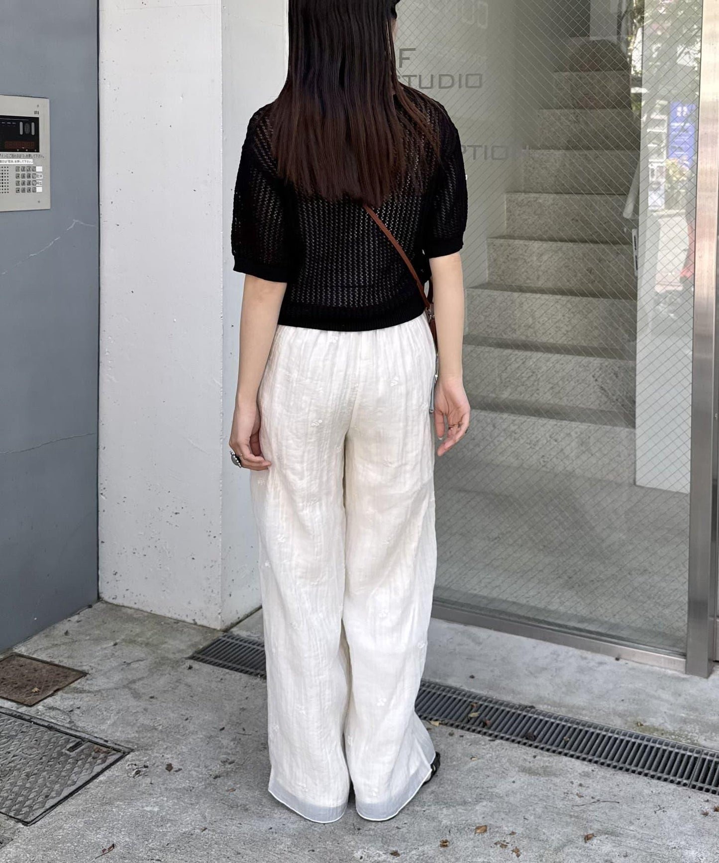 【柳樹】刺繡休閒褲