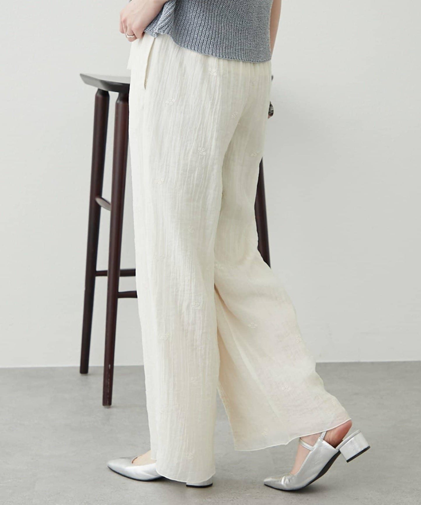 【柳樹】刺繡休閒褲