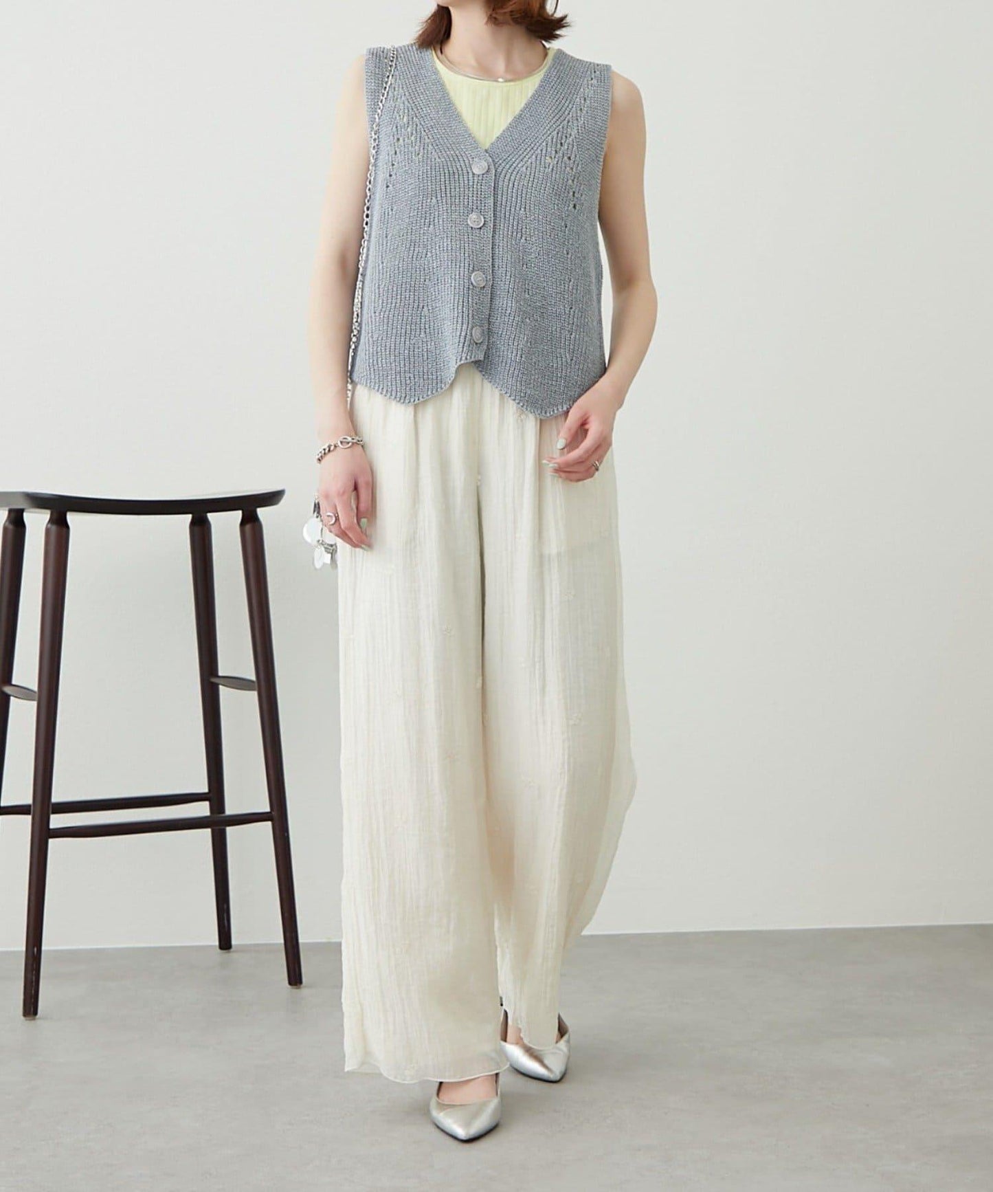 【柳樹】刺繡休閒褲